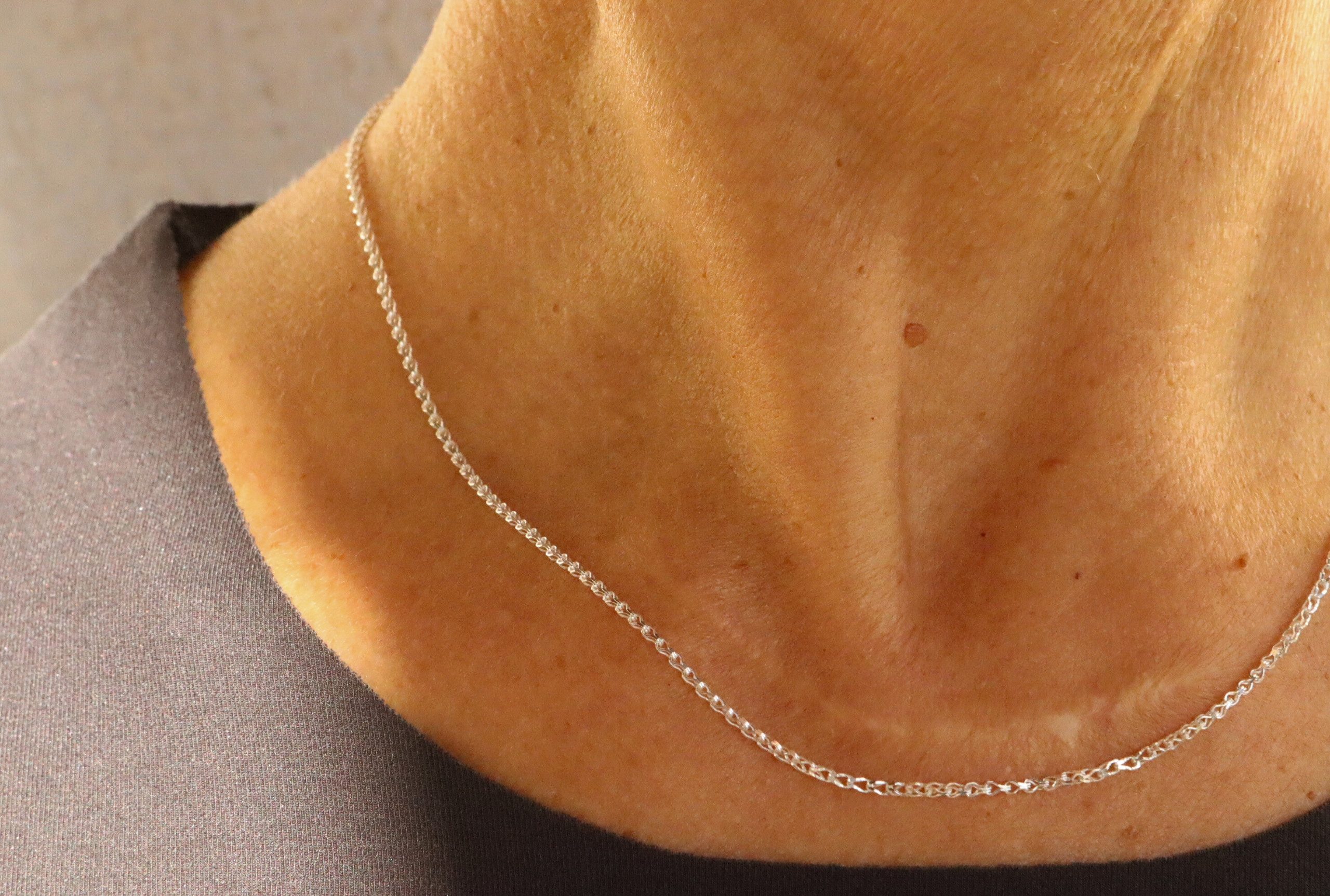 SILBERMOOS Gliederkette Zierliche diamantierte Zopfkette, 925 Sterling Silber