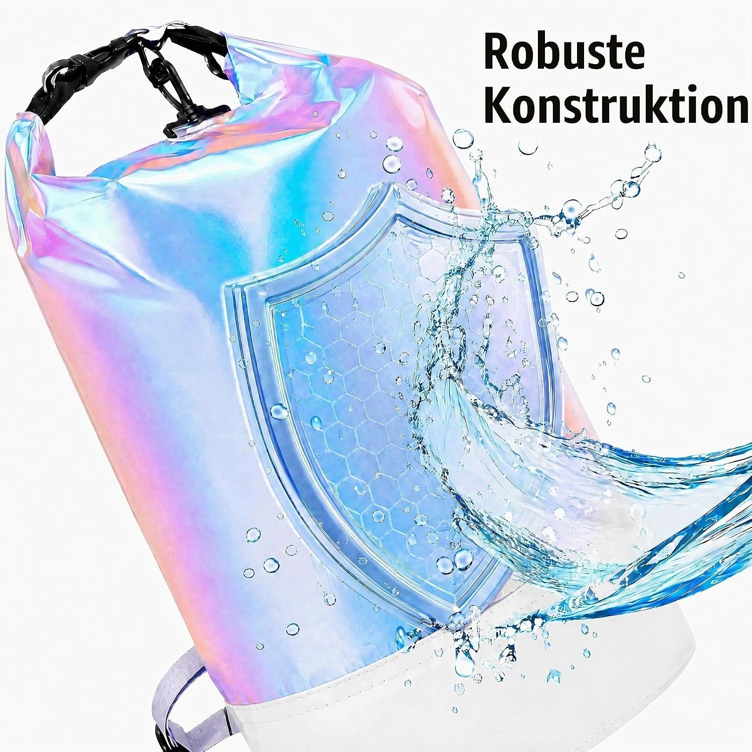 FELIXLEO Packsack Dry Bag 10L Rolltop Rucksack wasserdicht mit Schultergurt Kajak