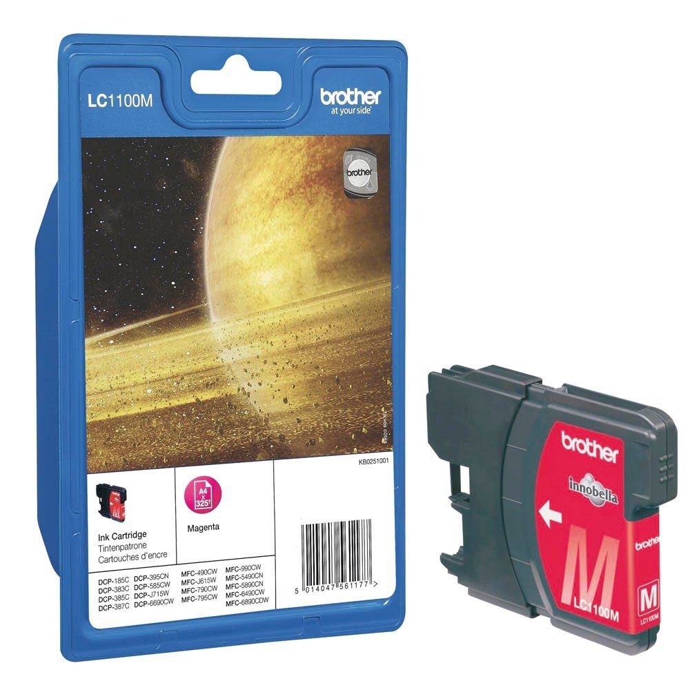 1 Tintenpatrone LC-1100 ca. 325 Seiten - magenta Tintenpatrone