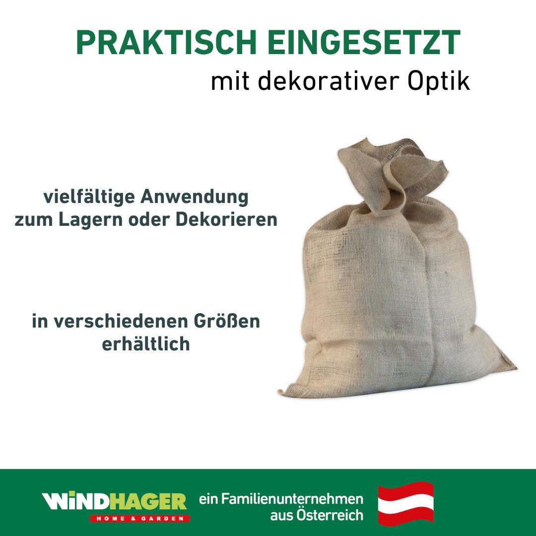Winterschutzvlies Jute-Sack dekorativer Topfschutz für Pflanzen