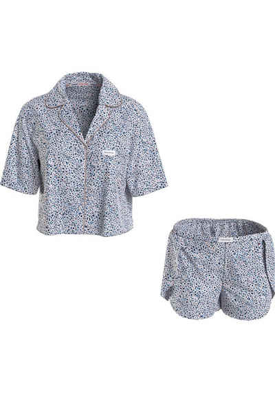 Tommy Hilfiger Underwear Shorty SHORT SLEEVE PJ SET SHIRT PRINT (Set, 2 tlg) mit Tommy Hilfiger Markenlabel