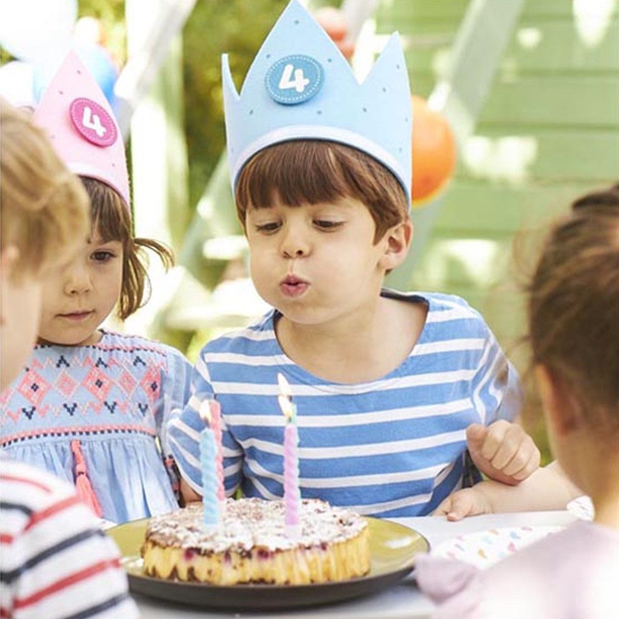 goki Geburtstagskerze Geburtstagskrone blau (packung, 7-tlg), mit abnehmbar günstig online kaufen