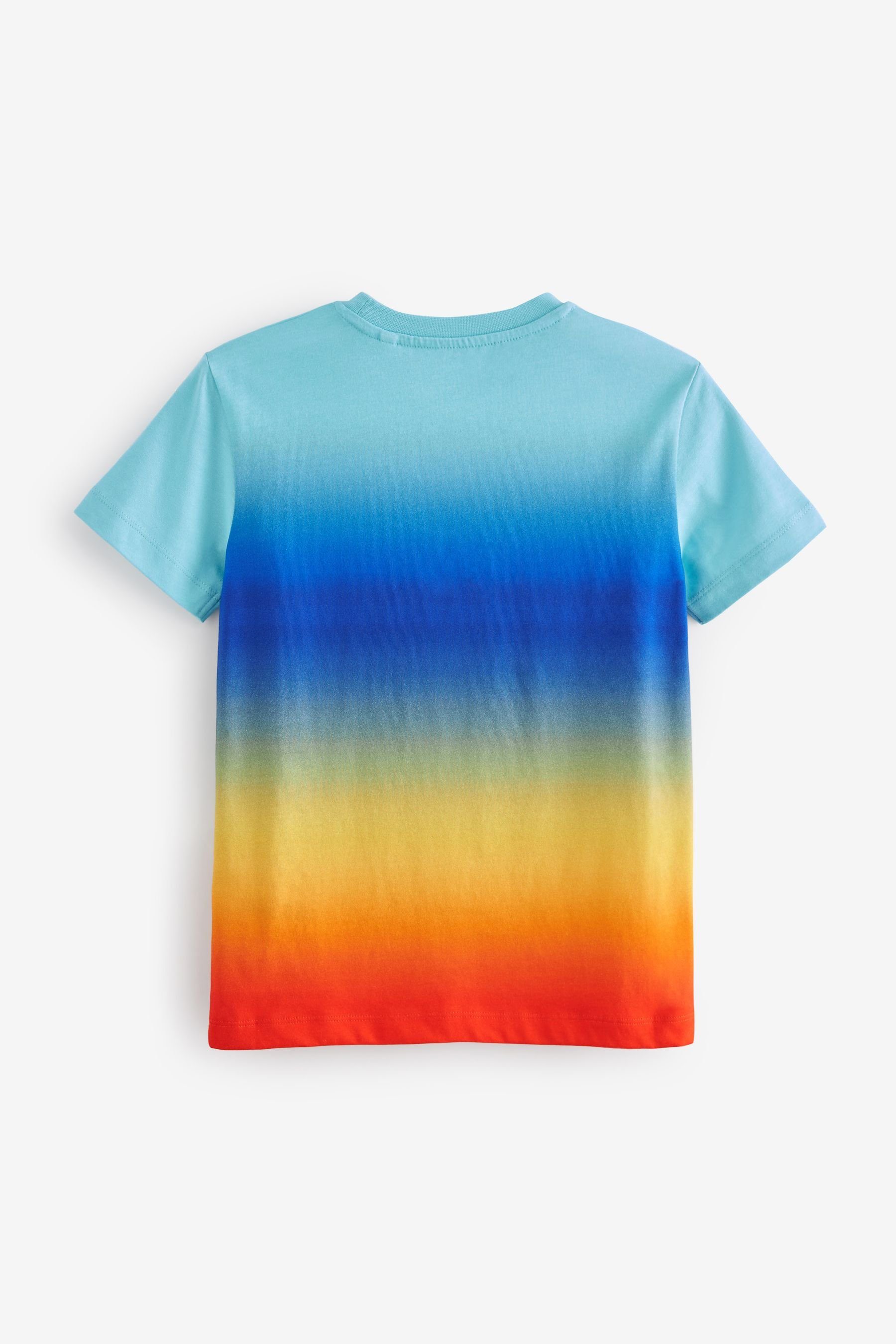 T-Shirt Next Rainbow Ombre (1-tlg) durchgehendem Print mit Kurzarm-T-Shirt