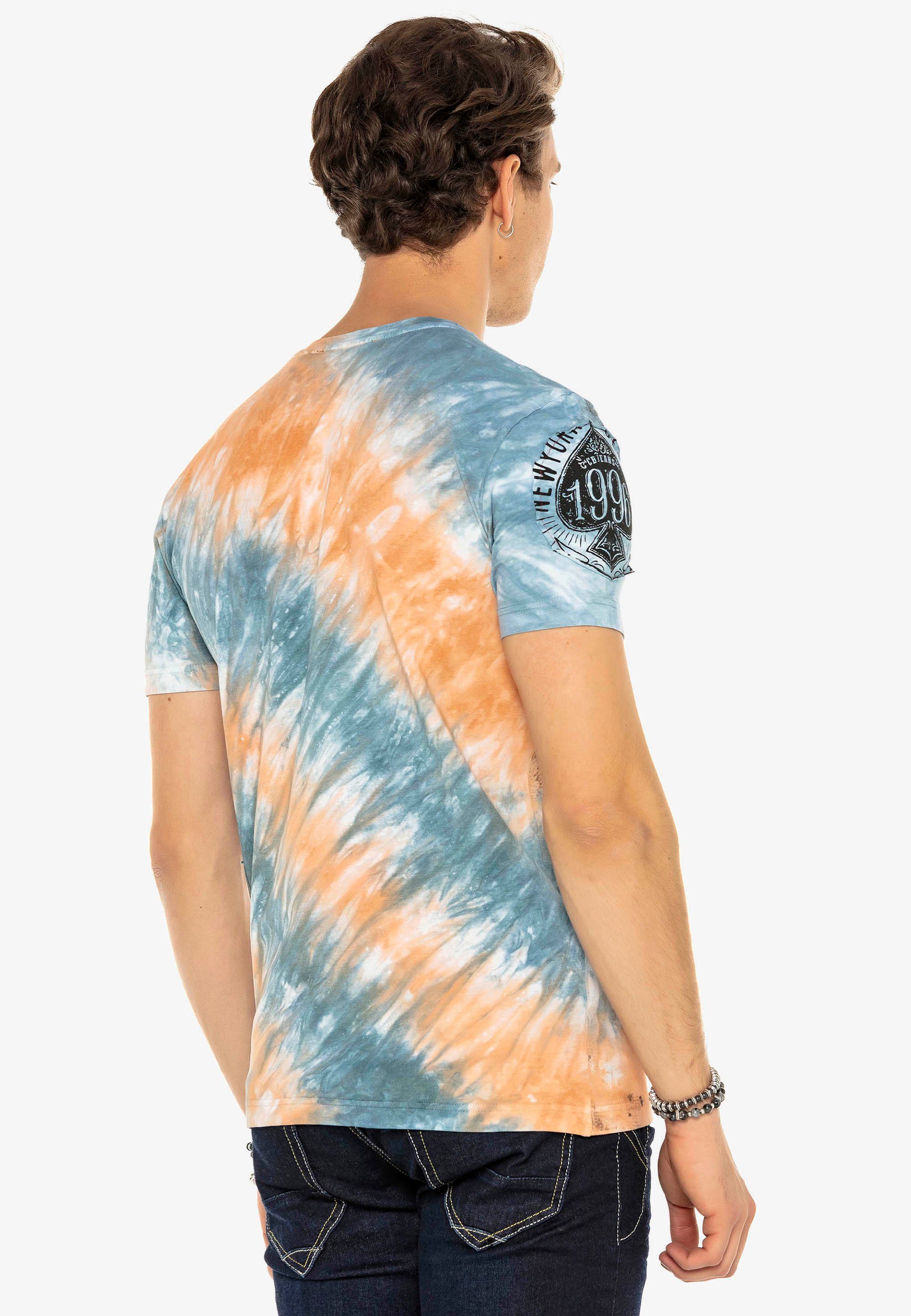 Aufdruck Baxx orange & Cipo mit CT584 T-Shirt coolem