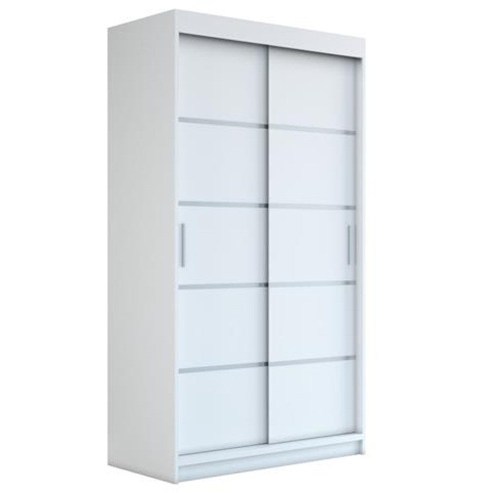 A&J MöbelLand GmbH Schiebetürenschrank PARIS 2-türig Schrank (TOP ANGEBOT! Geräumiger Schrank mit viel Stauraum:6 Regalen und 1 Kleiderstange – -ideal zur Aufbewahrung von Kleidung und Accessoires. TOP PRODUKT! Farbe und Größe (120 cm, 160 cm, 180 cm) zur