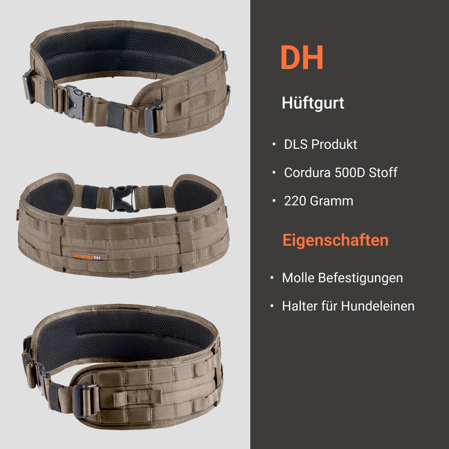 Vorn Rucksack Hüftgurt DH