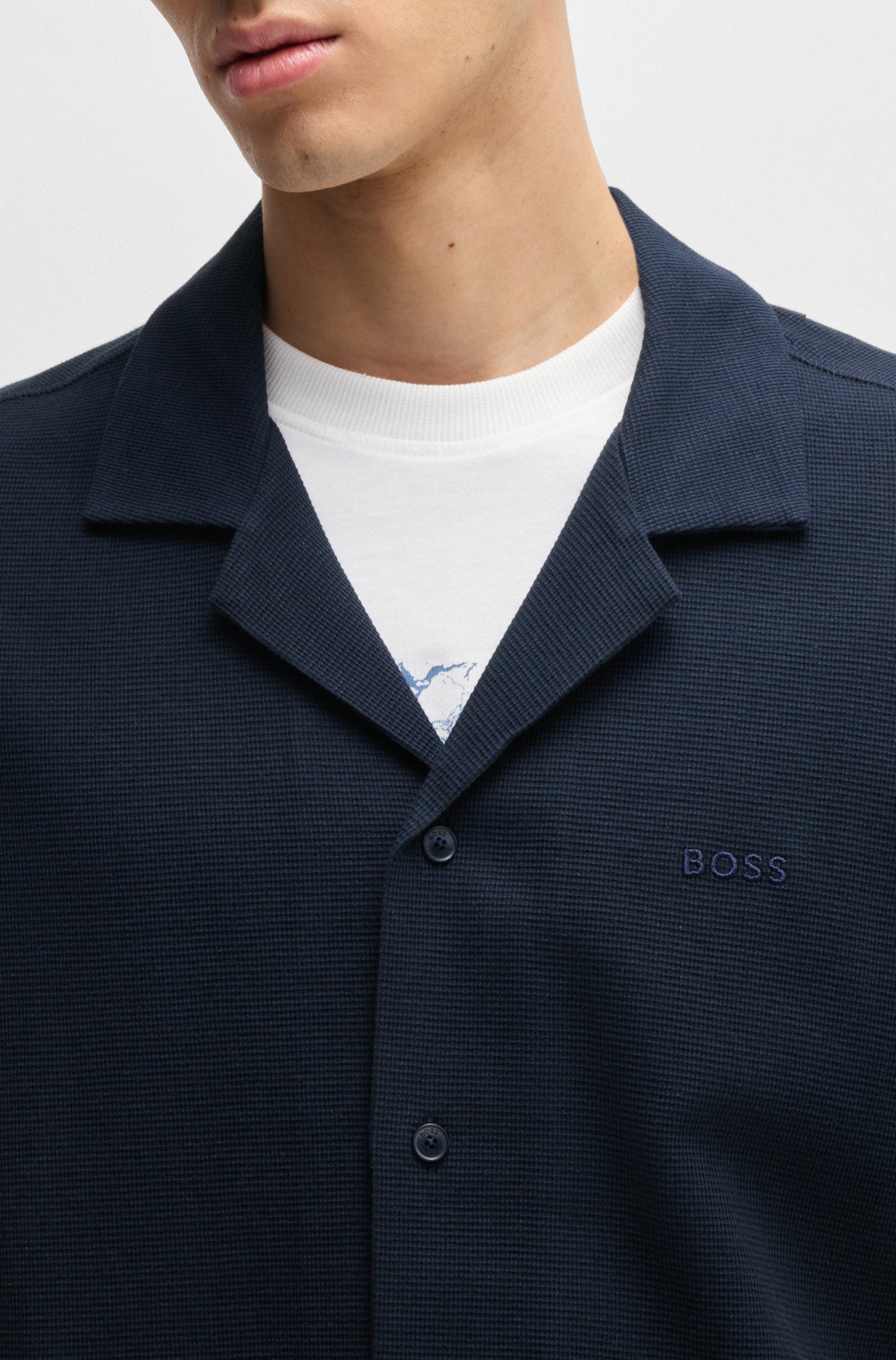 BOSS ORANGE Kurzarmshirt Pe mit Ton-in-Ton Logo