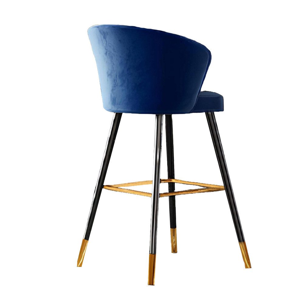 Barhocker Neue blaue Samt Barhocker im Design von Barstühlen.