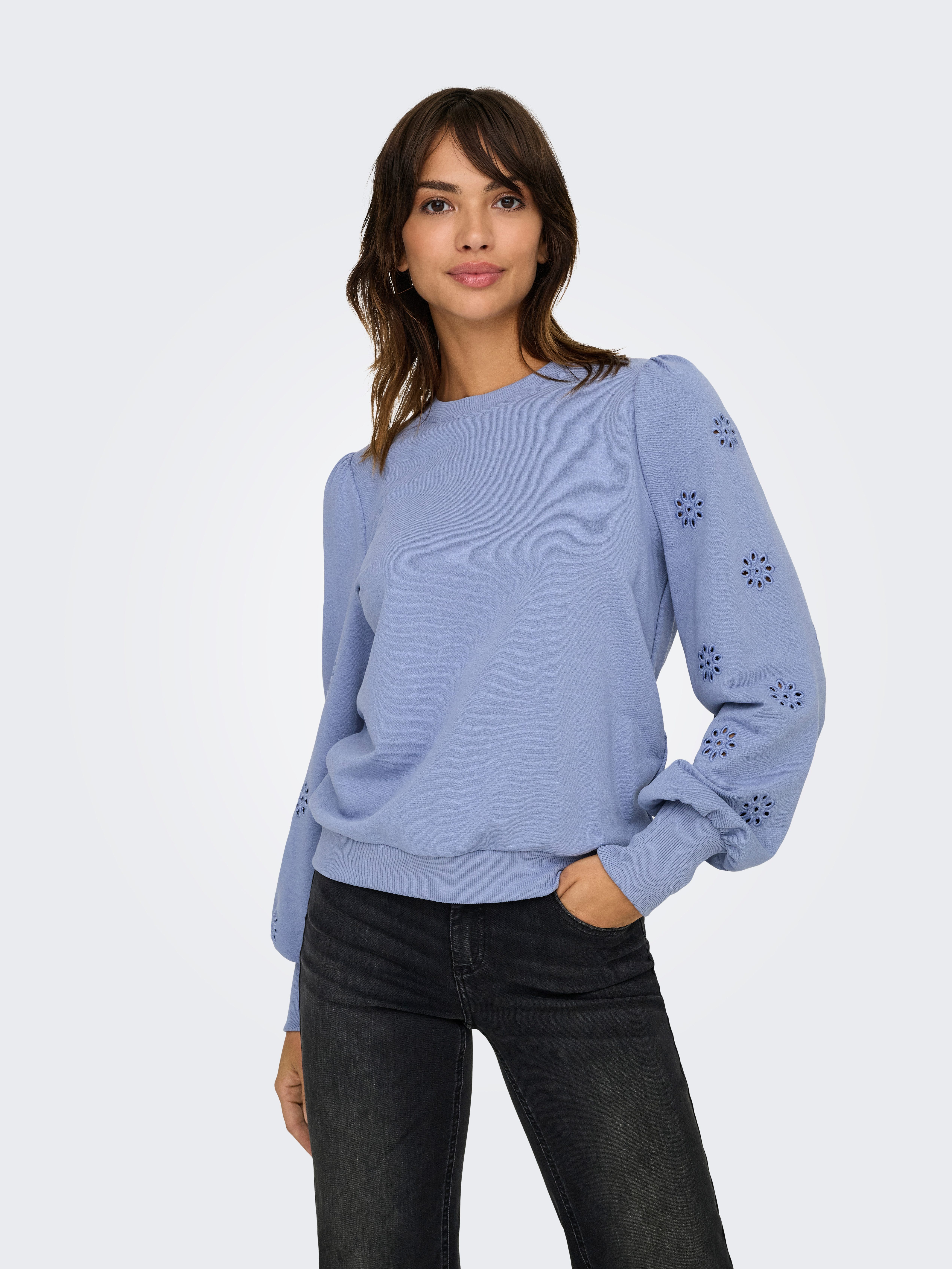 ONLY Sweatshirt ONLFEMME L/S PUFF EMBROIDERY UB SWT mit Puffärmeln mit wund günstig online kaufen