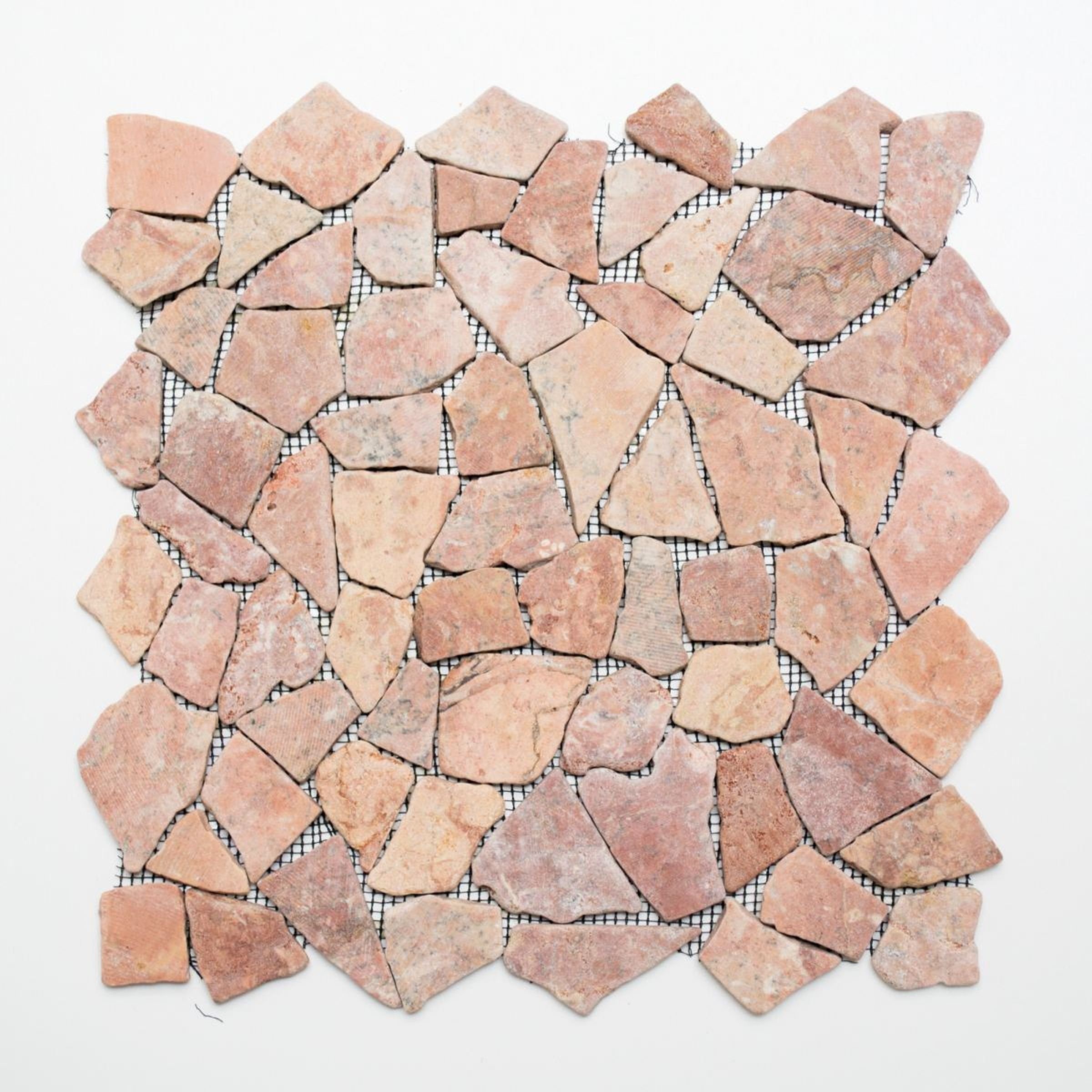 rot Mosaik Küchenfliese Marmor Bad Bruch Bodenfliese Polygonal Mosani Naturstein