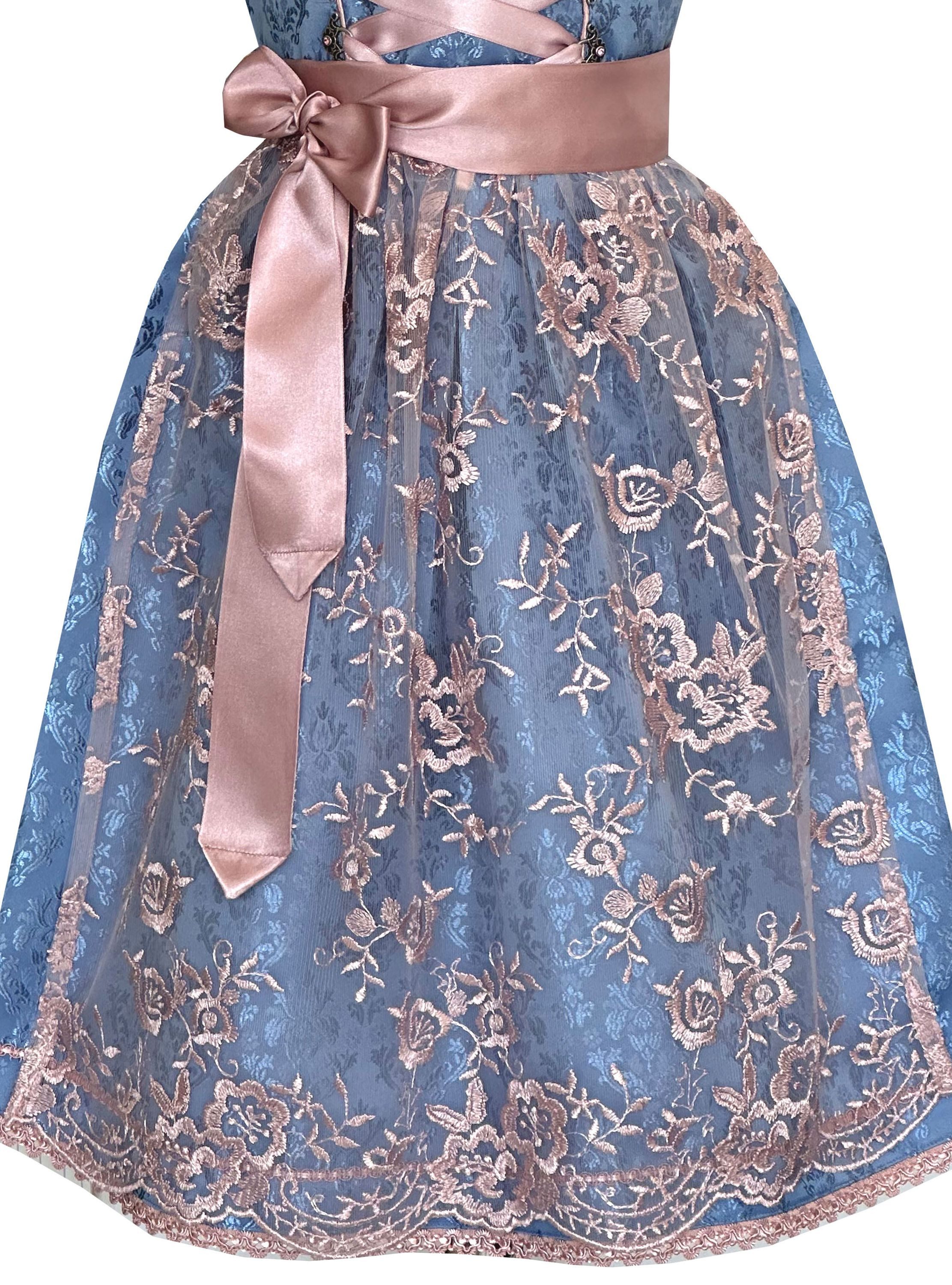 Alpenmärchen Dirndl Kinderdirndl Elaine in blau - ALM-K1046