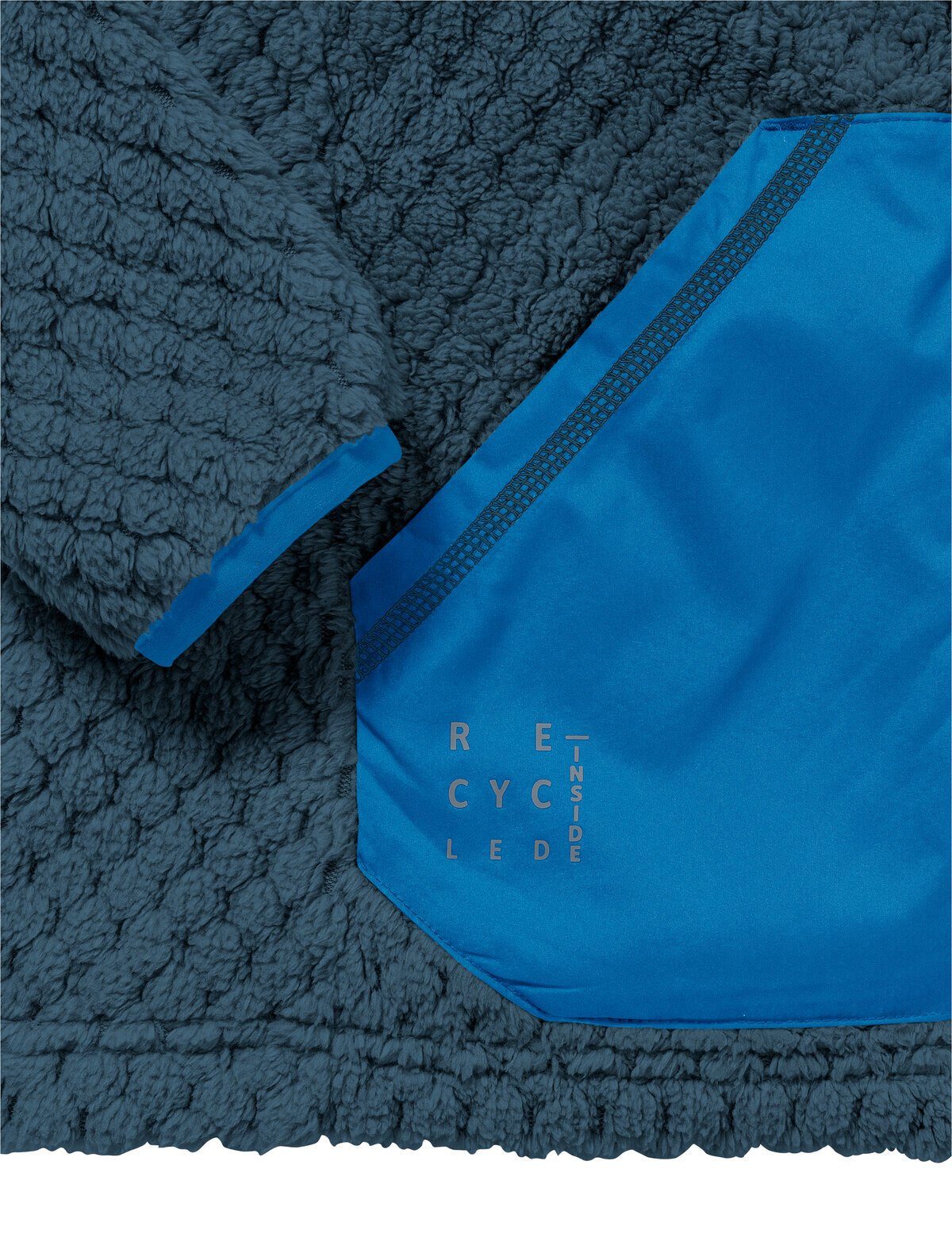 Outdoorjacke sea/blue Klimaneutral VAUDE Jacket dark (1-St) Kids kompensiert Fleece Manukau