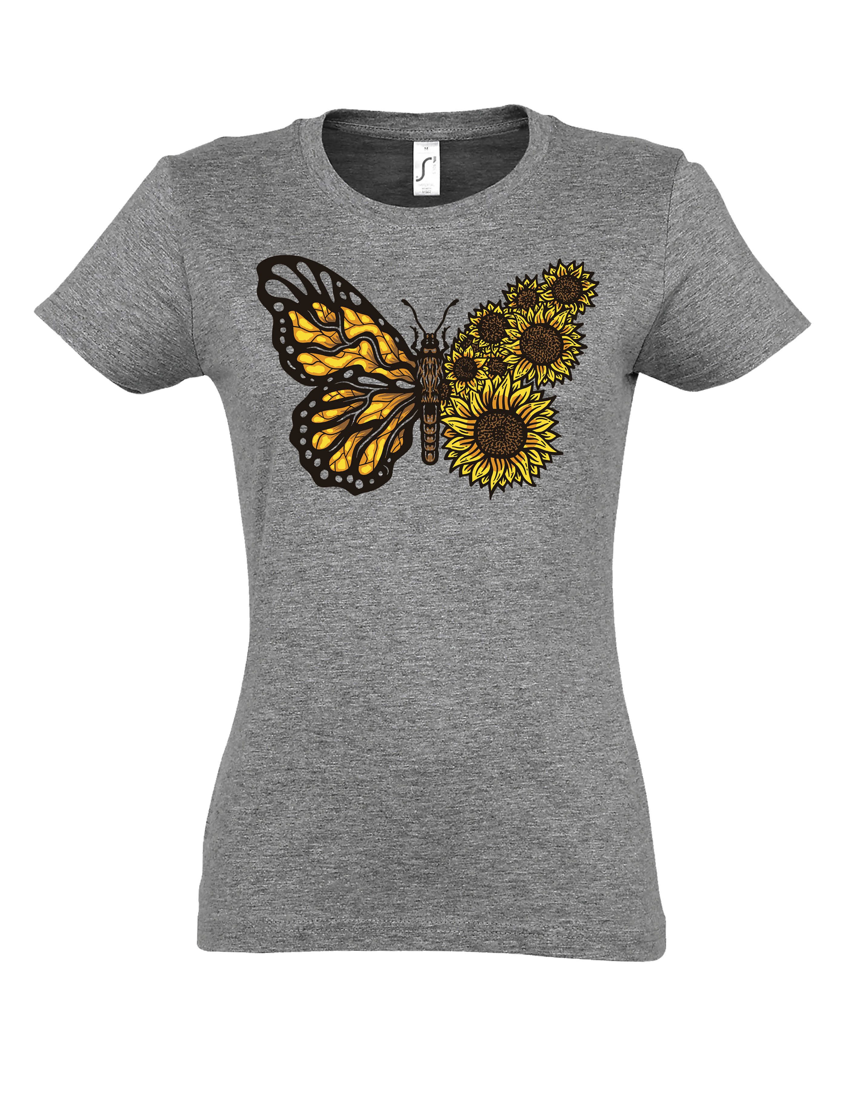 Youth Designz Print-Shirt "Sunflower Schmetterling" Damen günstig online kaufen