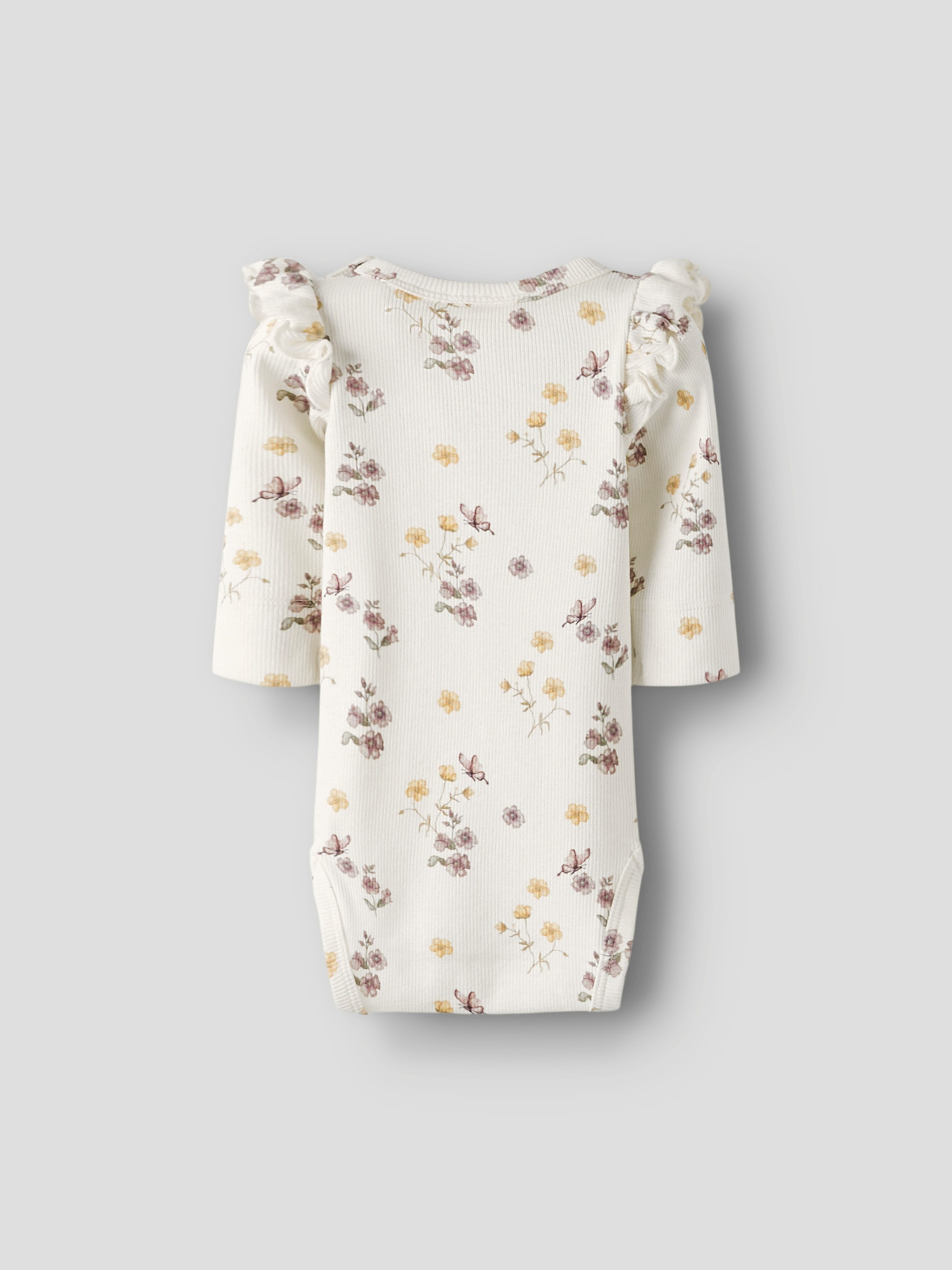 Lil' Atelier Langarmbody NBFGAVO EKO LS SLIM BODY LIL NOOS mit Rüschen, weiche Jerseyqualität
