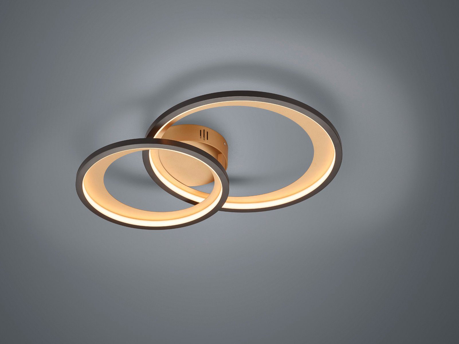 TRIO Leuchten LED Deckenleuchte Granada, LED fest integriert, Warmweiß, LED Deckenlampe