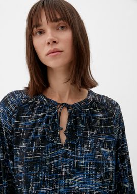 s.Oliver Langarmshirt Jerseybluse mit Allover-Muster