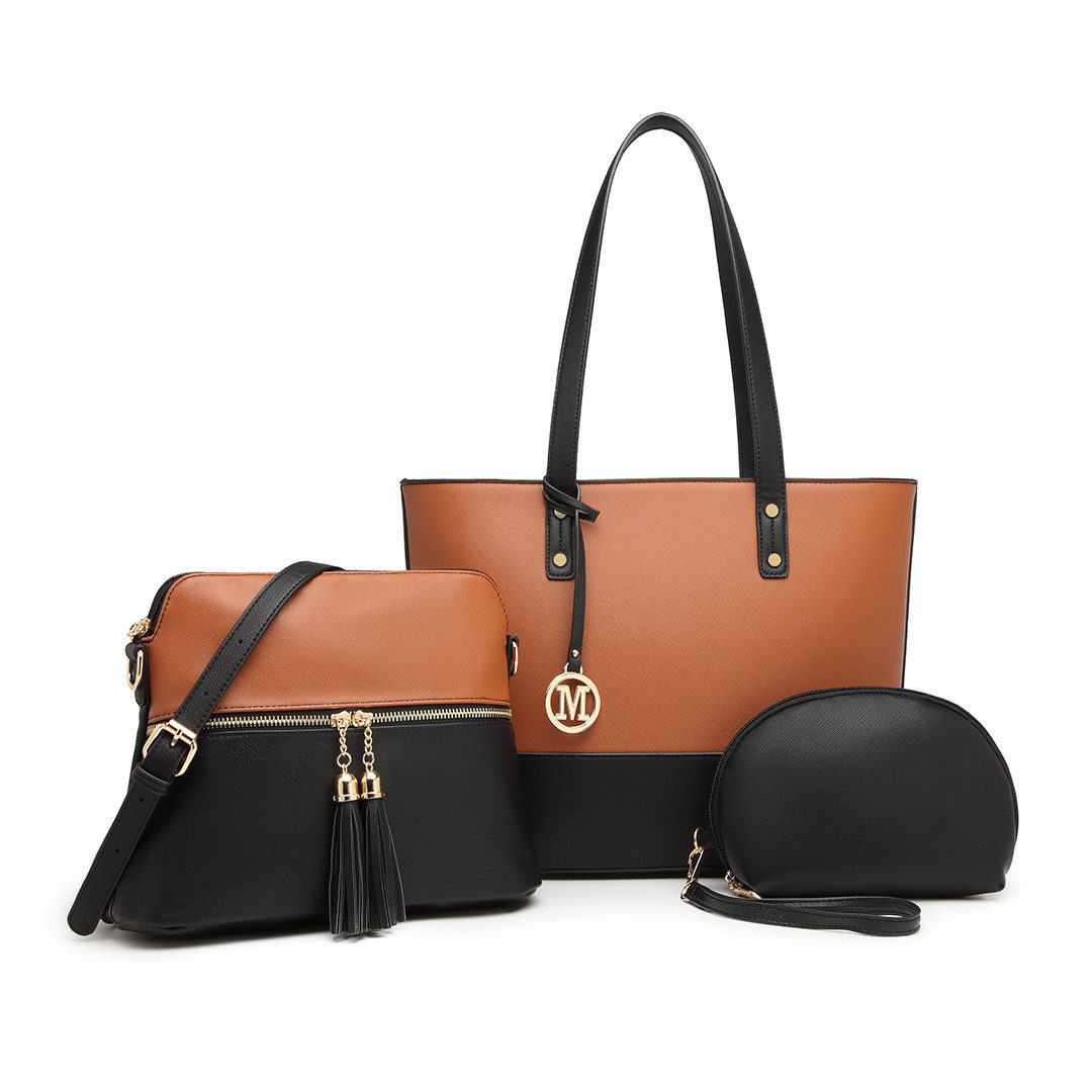Miss Lulu Handtasche Damen 3-in-1 Handtaschen-Set günstig online kaufen