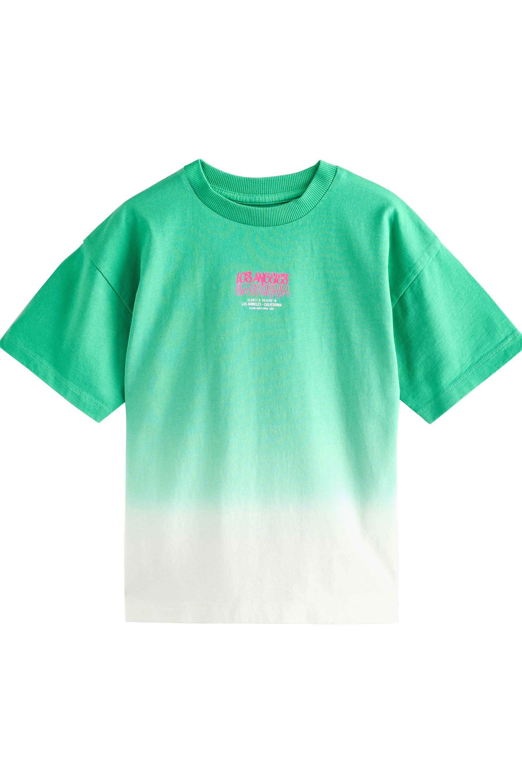 Next T-Shirt Relaxed Fit Batik-Kurzarmhemd mit Grafik-Print (1-tlg)