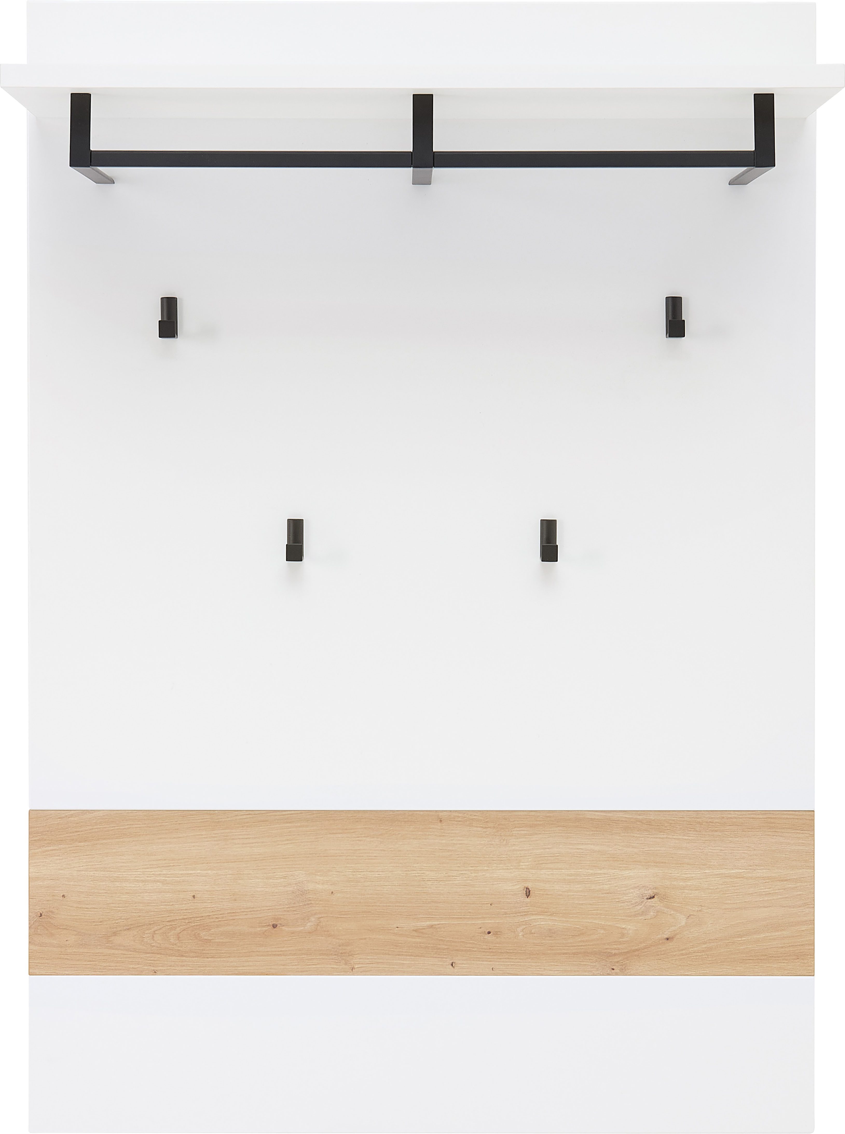 Innostyle Garderobenpaneel Memphis Garderobenpaneel, 80x118x30cm (B/H/T) (1 St), 4 Haken, Ablage, Kleiderstange