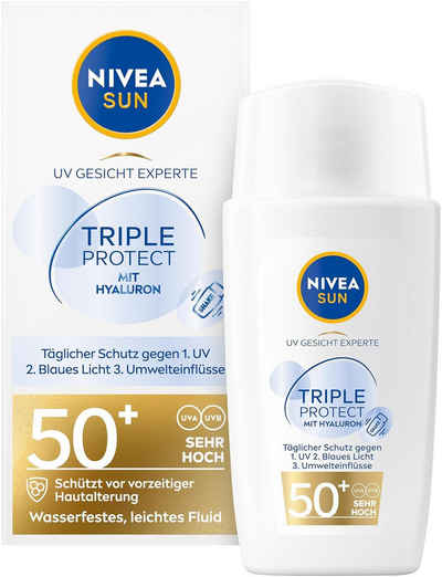 Nivea Gesichtspflege Sonnenschutz - UV Gesicht Triple Protect Ultraleichtes Fluid, 1-tlg.