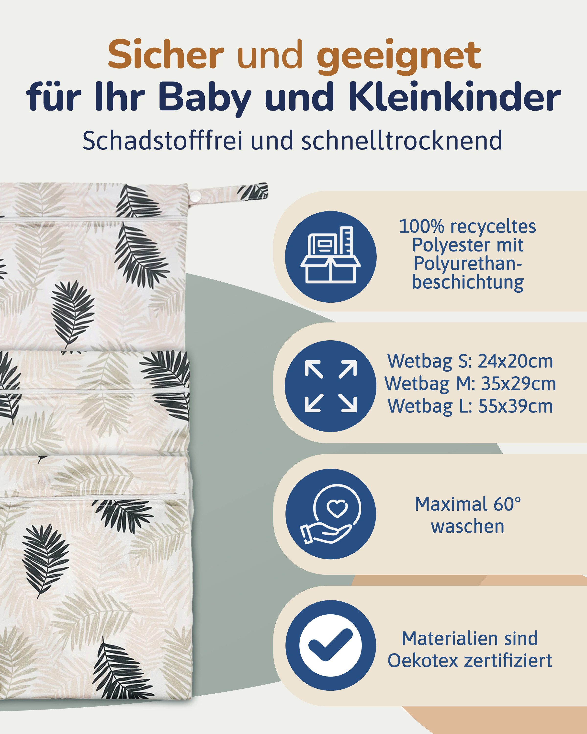 Hinzling Windeltasche Wetbag für Stoffwindeln – Nachhaltige Wetbags aus recyceltem Polyester