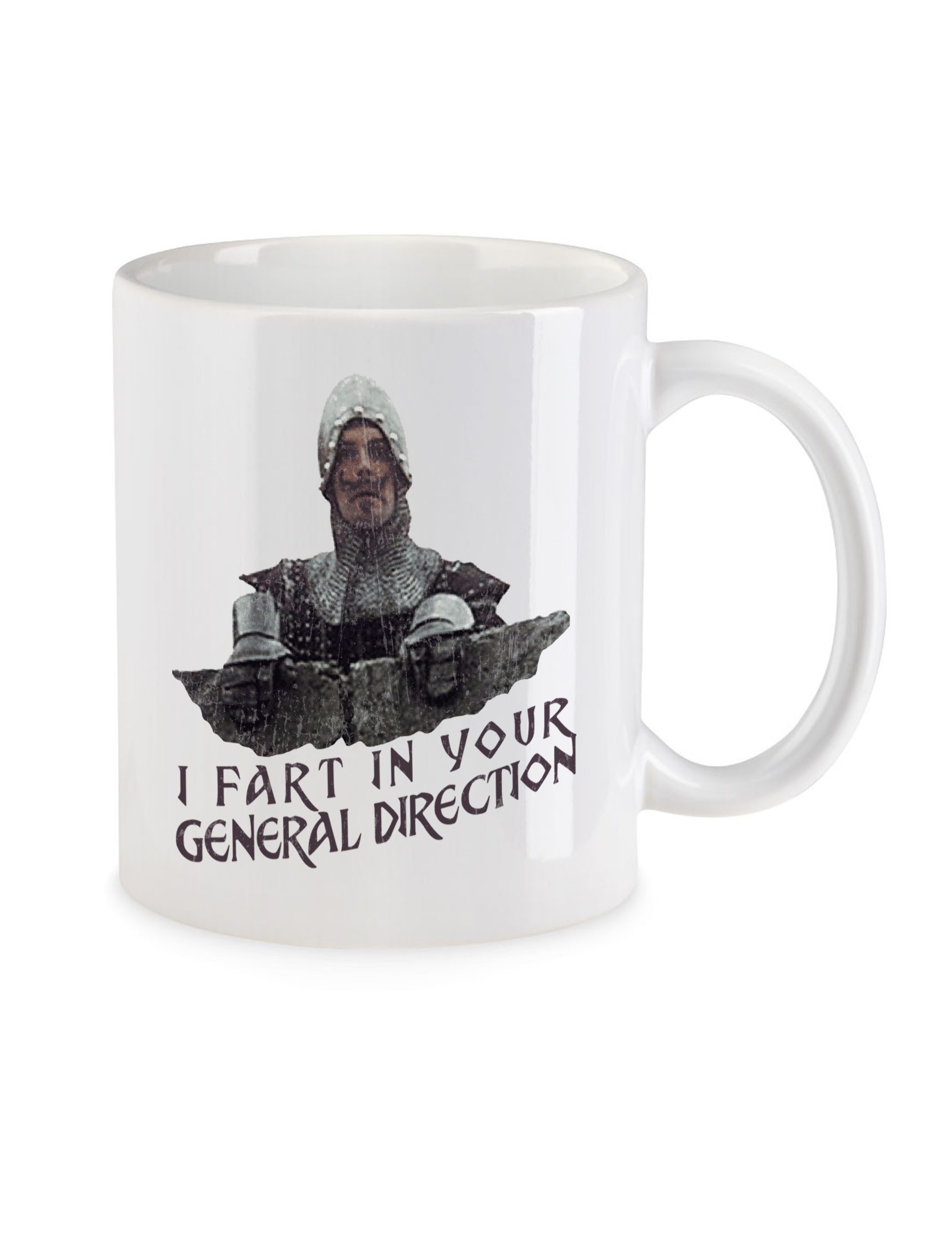Urban Backwoods Tasse I Fart In Your General Direction Kaffeetasse Monty Fun NI Python, Keramik, Schwarzer Ritter Black Knights