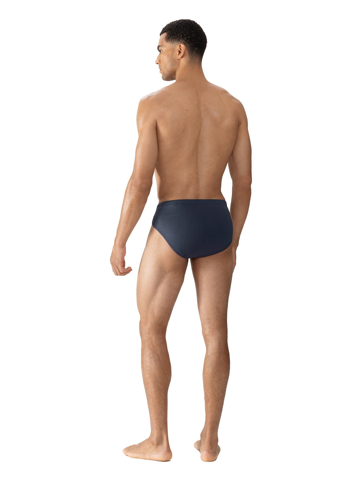 Mey Jazz-Pants Slips Jazz Pants Serie Blue Check mit >logo auf dem Taillenbund