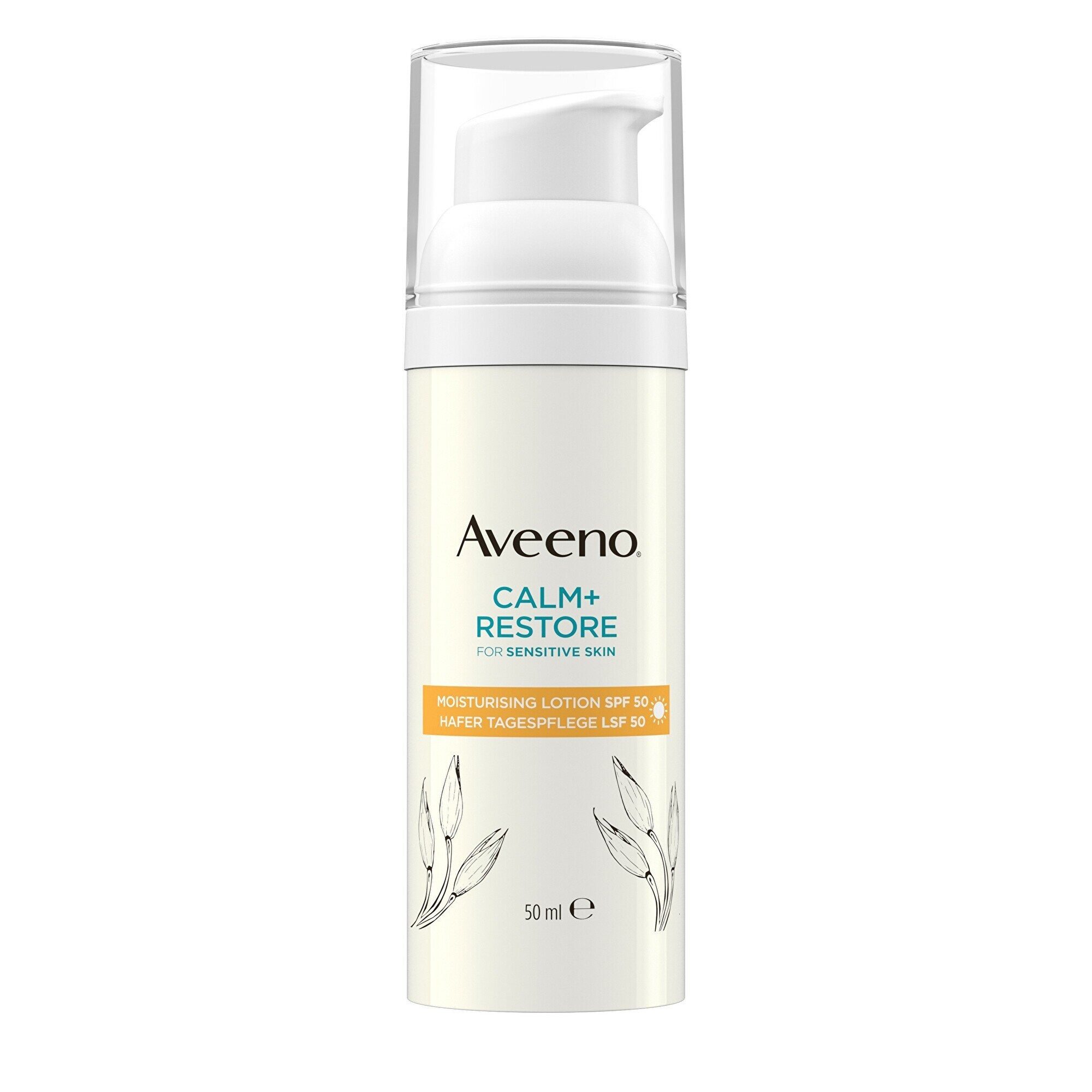 Aveeno Sonnenschutzlotion Feuchtigkeitslotion SPF 50 Calm+Restore!