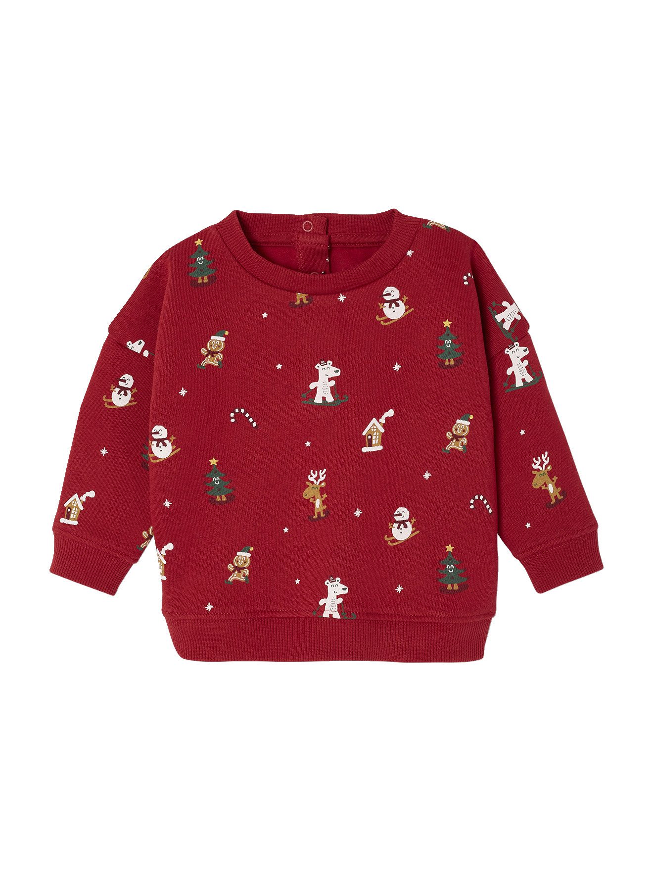 vertbaudet Sweatshirt Baby Weihnachts-Geschenkset: Sweatshirt & Mütze