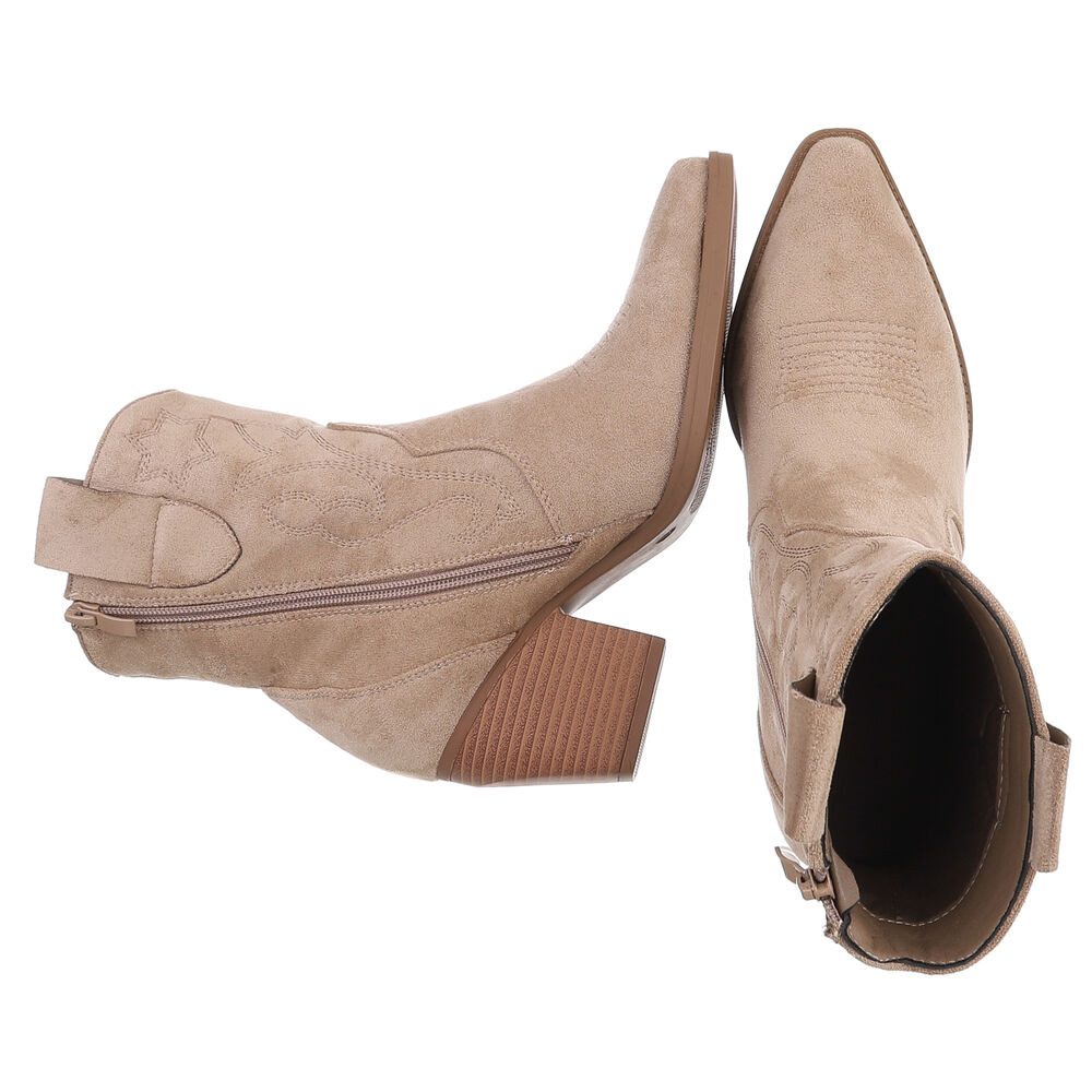 Ital-Design Stylische Westernstiefelette mit Blockabsatz für günstig online kaufen