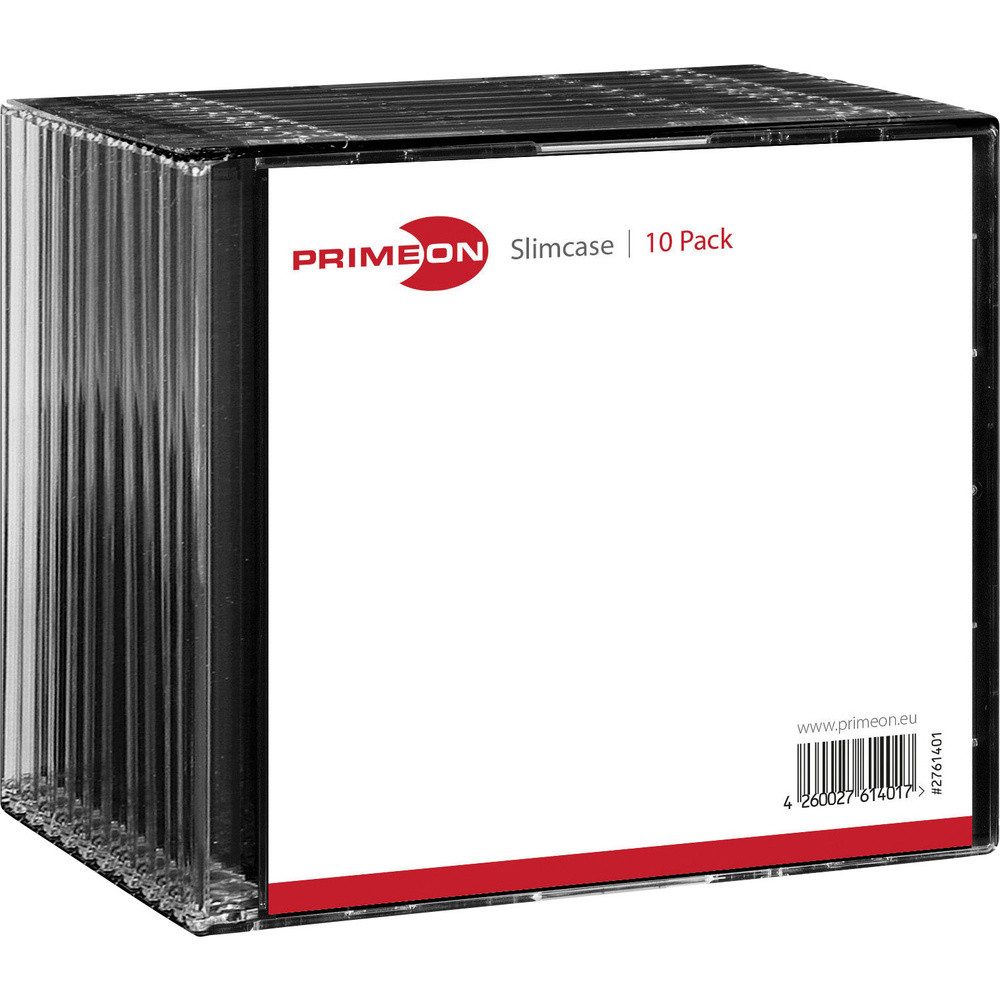 PRIMEON CD-Hülle Primeon CD Hülle Slim 2761401 1 CD/DVD/Blu-Ray Schwarz Kunststoff 10 S