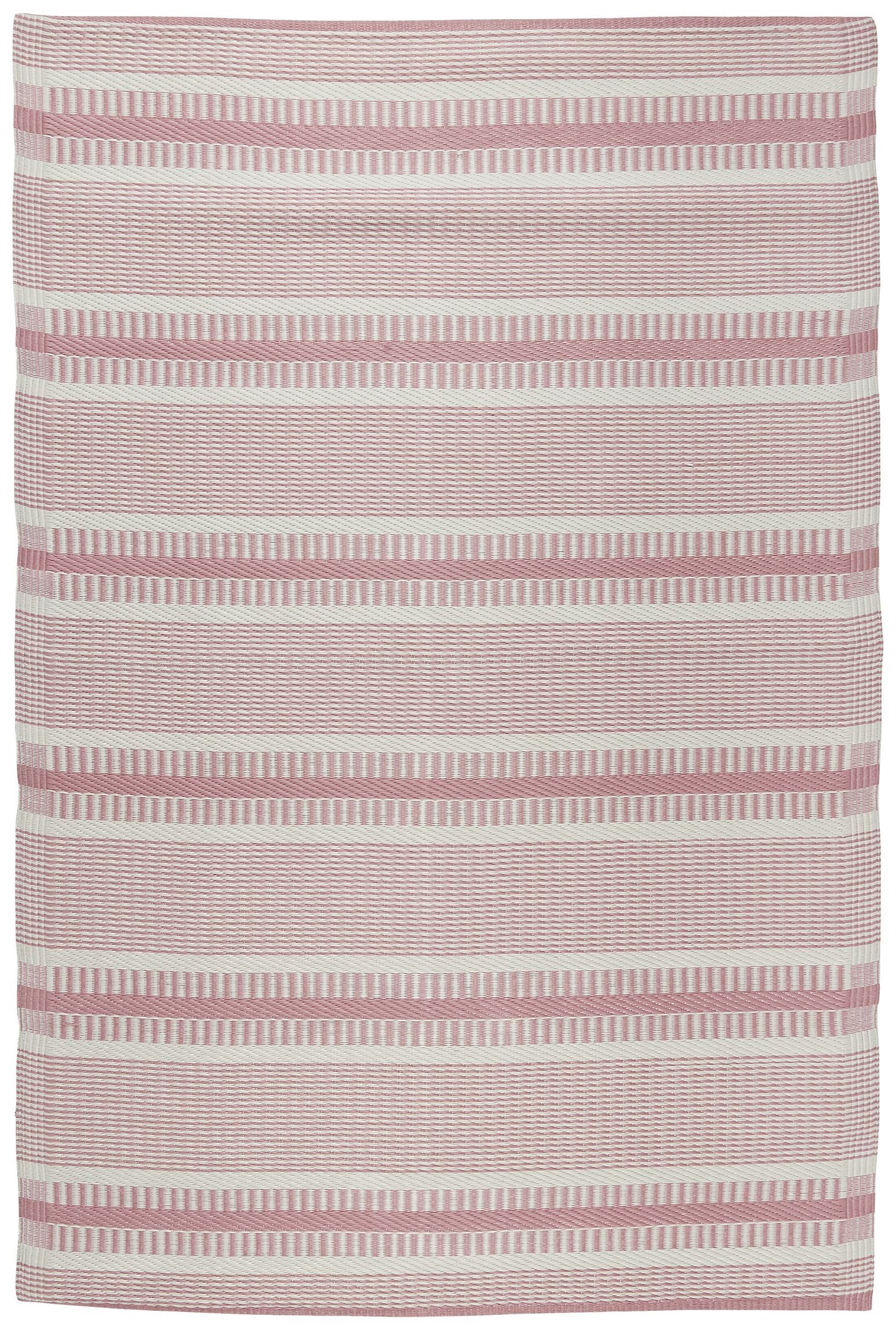 Ib Laursen Outdoorteppich Teppich Läufer Terrasse Balkon 120x180cm Rosa Weiß Kunststoff Ib