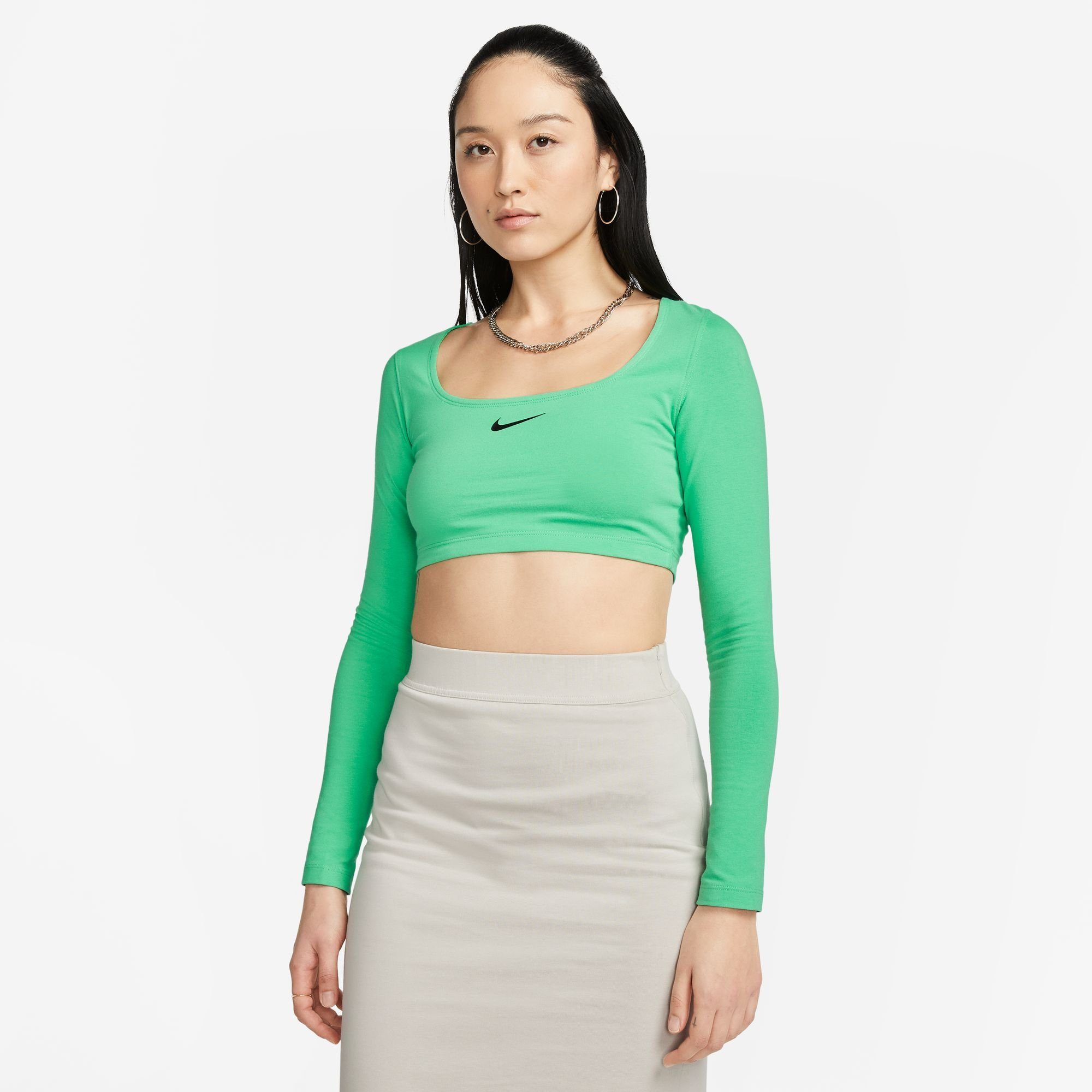 Nike Sportswear Langarmshirt W NSW LS CROP TOP SW