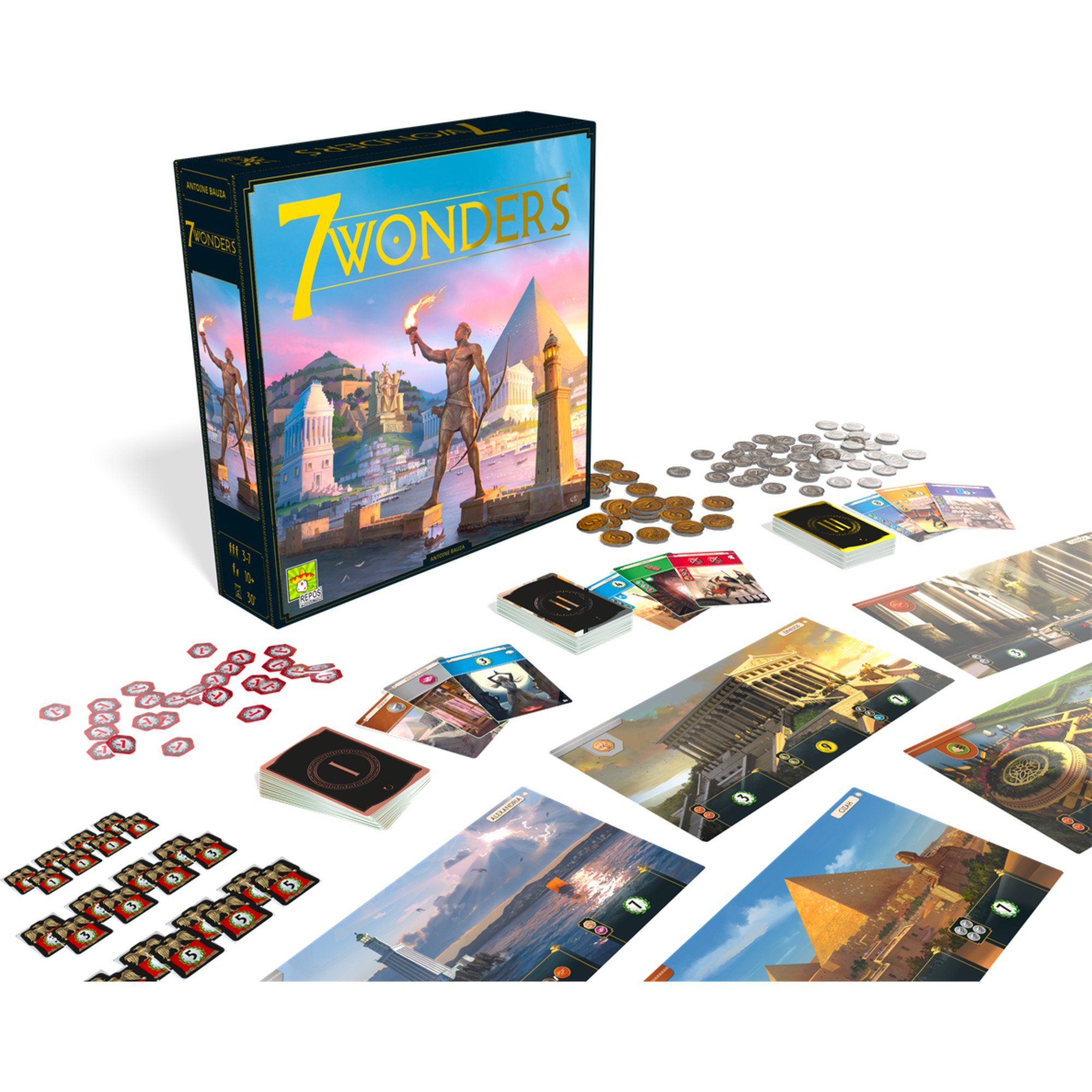 Asmodee Spiel Asmodee 7 Wonders - Grundspiel - neues Design