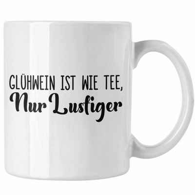 Trendation Tasse Trendation - Glühwein Tasse Lustig Spruch Glühweinbecher mit Henkel Doppelwandig Glühweintassen Gläser Weihnachtsmarkt Becher Tassen Geschenk - Wie Tee