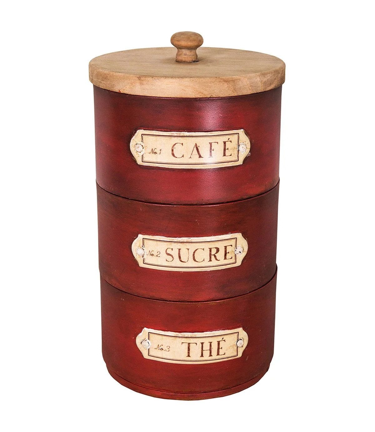 AnticLine Aufbewahrungssystem Antic Line 3er Set Aufbewahrungsboxen Vorratsdosen aus Metall SEB16381