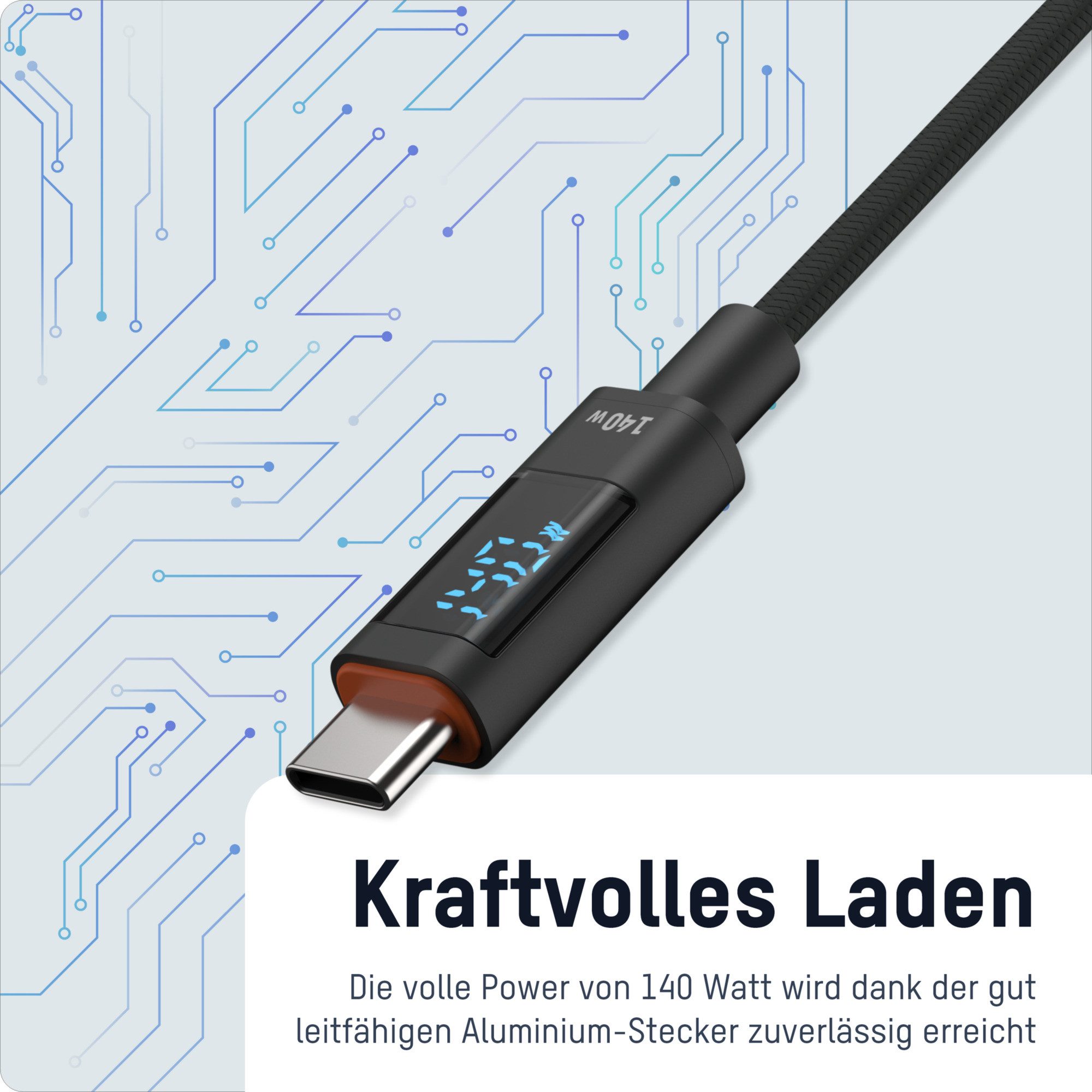 ANSMANN AG Ladekabel 200 cm USB Typ C mit bis zu 140 W Leistung USB-Kabel – Bild 3 von 5