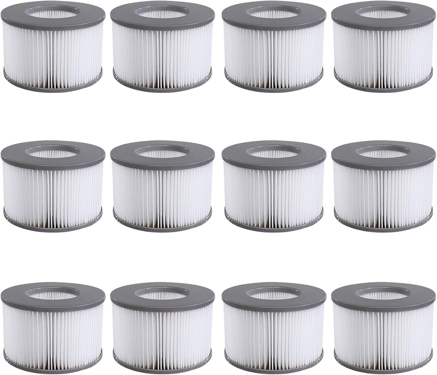 FELIXLEO Pool-Filterkartusche 12er-Pack Filterkartuschen für MSpa Whirlpool Aufblasbare Pools