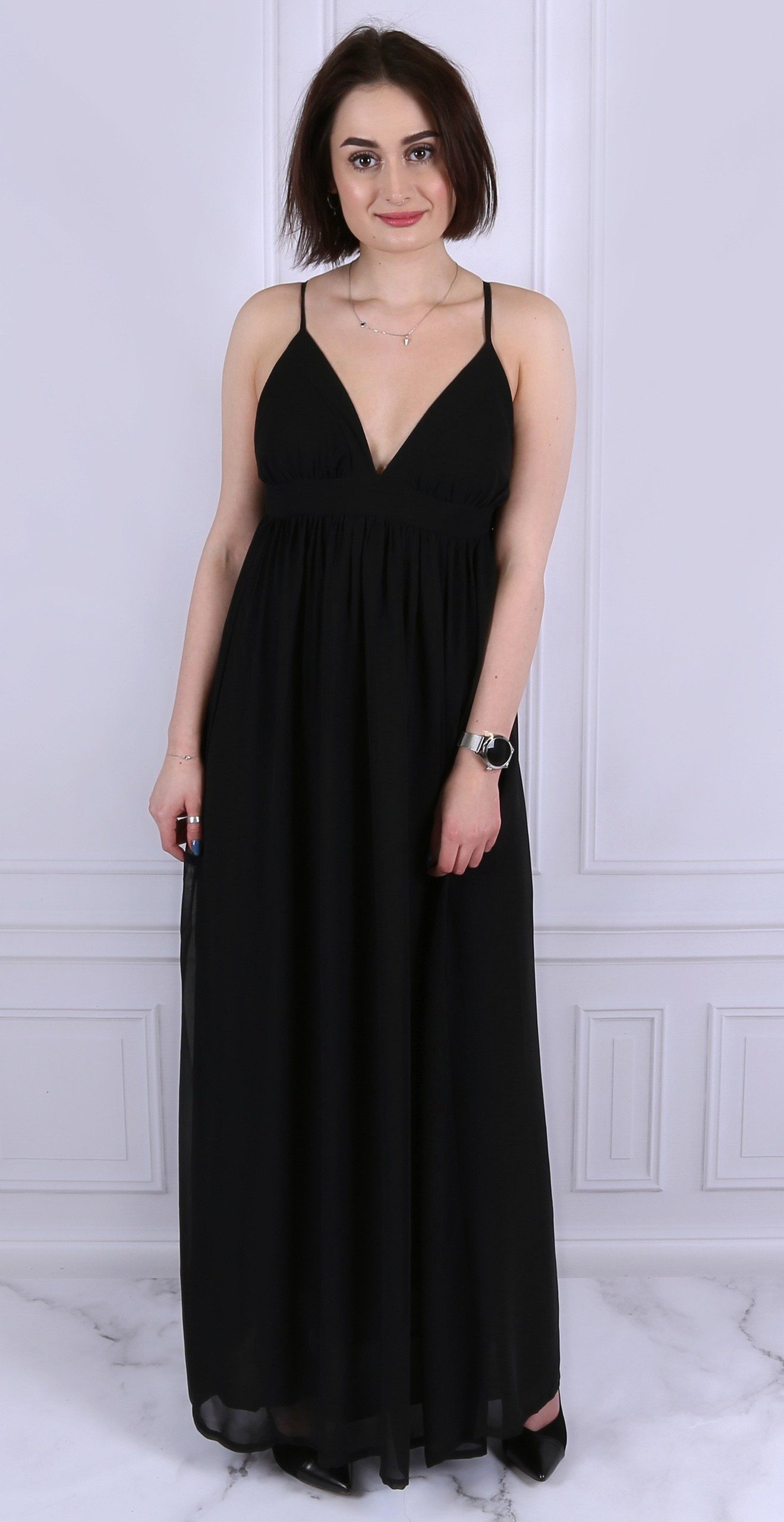 Sarcia.eu Abendkleid John Zack Elegantes, schwarzes günstig online kaufen