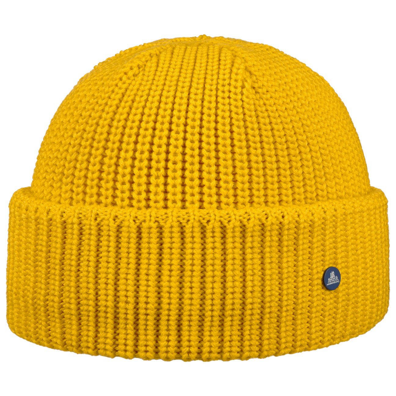 Hammaburg Beanie (1-St) Mütze mit Umschlag, Made in Italy gelb