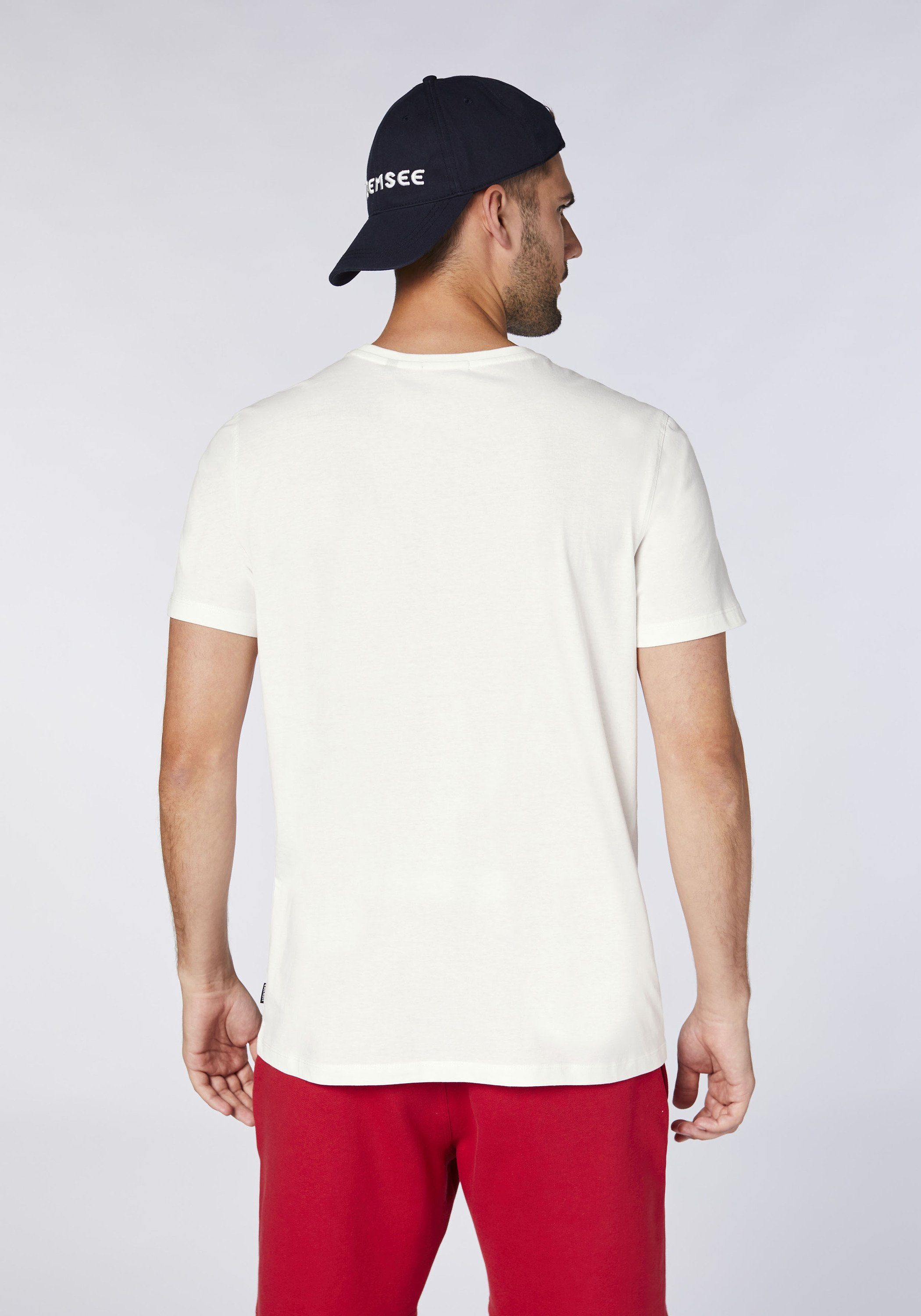 mit Star Print-Shirt T-Shirt Multicolour-Logo White Chiemsee