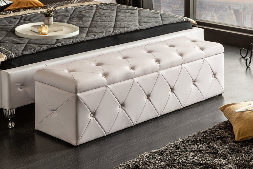 riessambiente Bettbank »EXTRAVAGANCIA 140cm weiß« (1St), Schlafzimmer