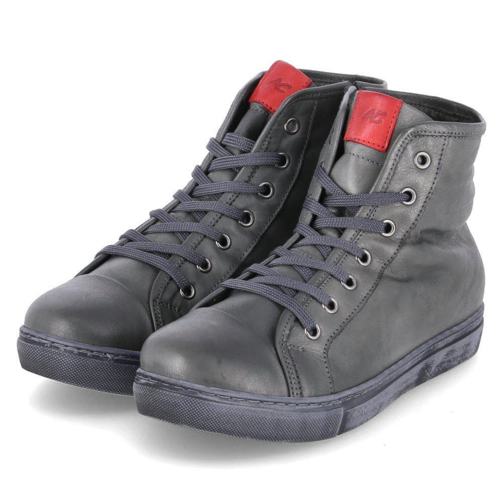 Andrea Conti Damen High Top Sneaker – Aus Weichem Leder, Mit Reißverschluss & Schnürung