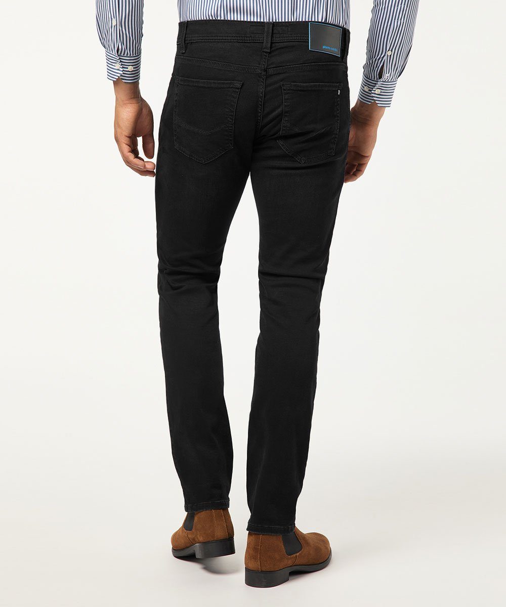 Pierre Denim Lyon Futureflex 5-Pocket-Jeans Stretch Denim Cardin Black Tapered