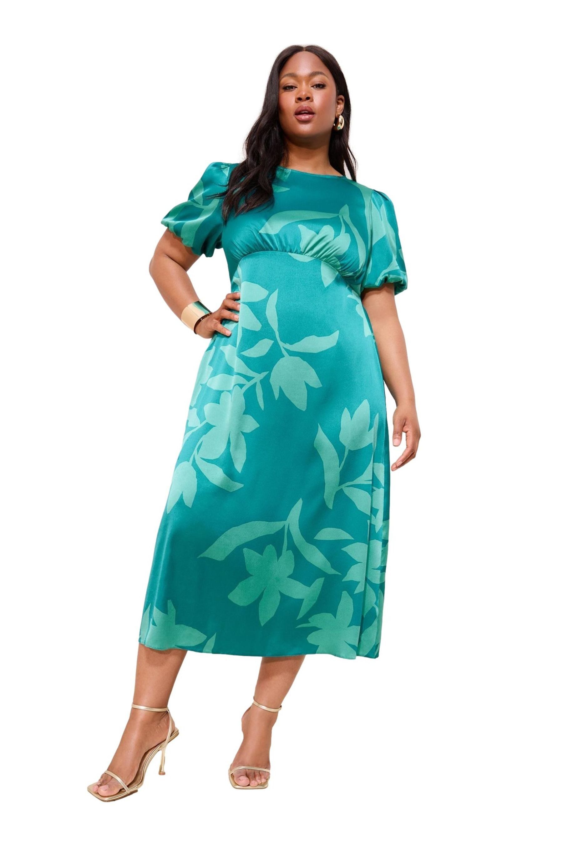 Friends Like These Midikleid Friends Like These Midikleid aus Satin, Curve günstig online kaufen