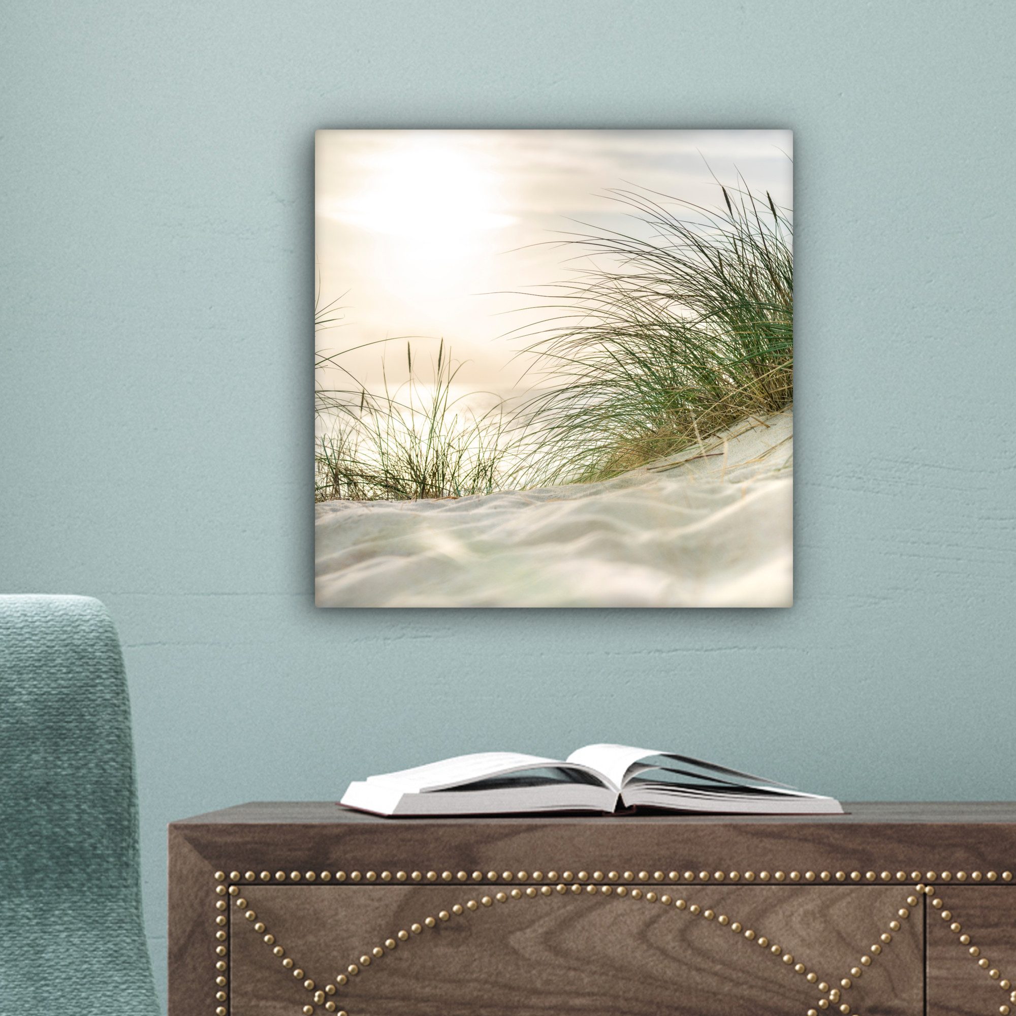 OneMillionCanvasses® Leinwandbild Dünen - Watteninseln - Wasser, Fotodruck (1 St), Leinwand Bilder Klein, Wand Dekoration Aesthetic 30x20 cm – Bild 3 von 5