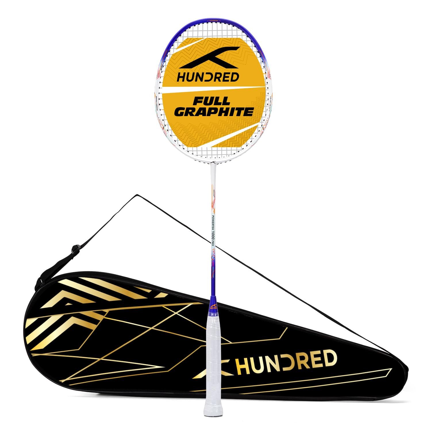 hundred Badmintonschläger Powertek 1000 PRO, (Maximum string tension