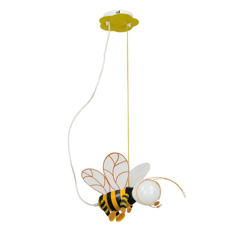 Licht-Erlebnisse Pendelleuchte KINDER, ohne Leuchtmittel, Kinderlampe  leuchtende Biene dekorative Leuchte Lampe