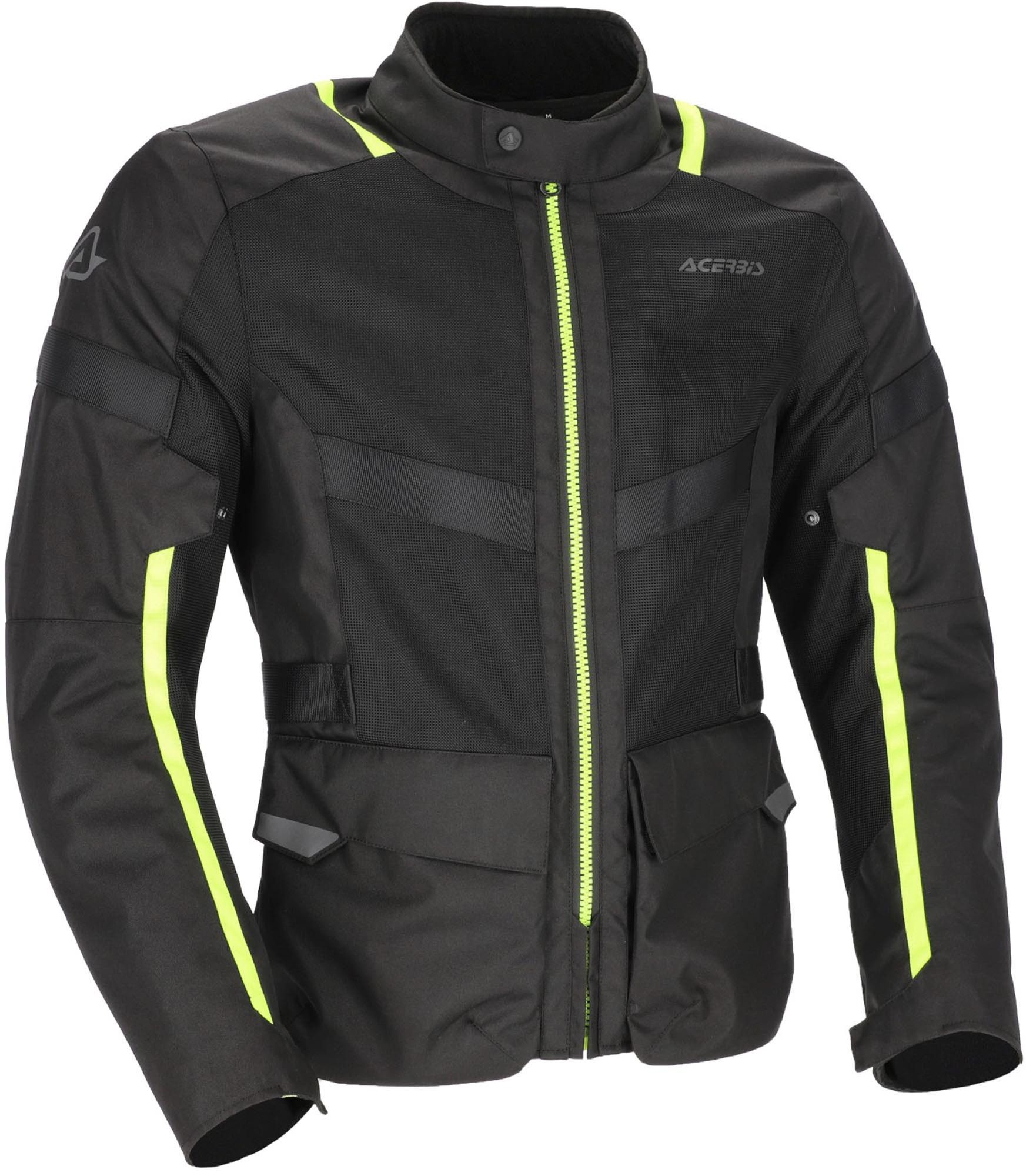 Acerbis Motorradjacke Ramsey Vented Long Motorrad Textiljacke Rückenprotektor vorbereitet,Ellenbogenprotektoren enthalten,Schul