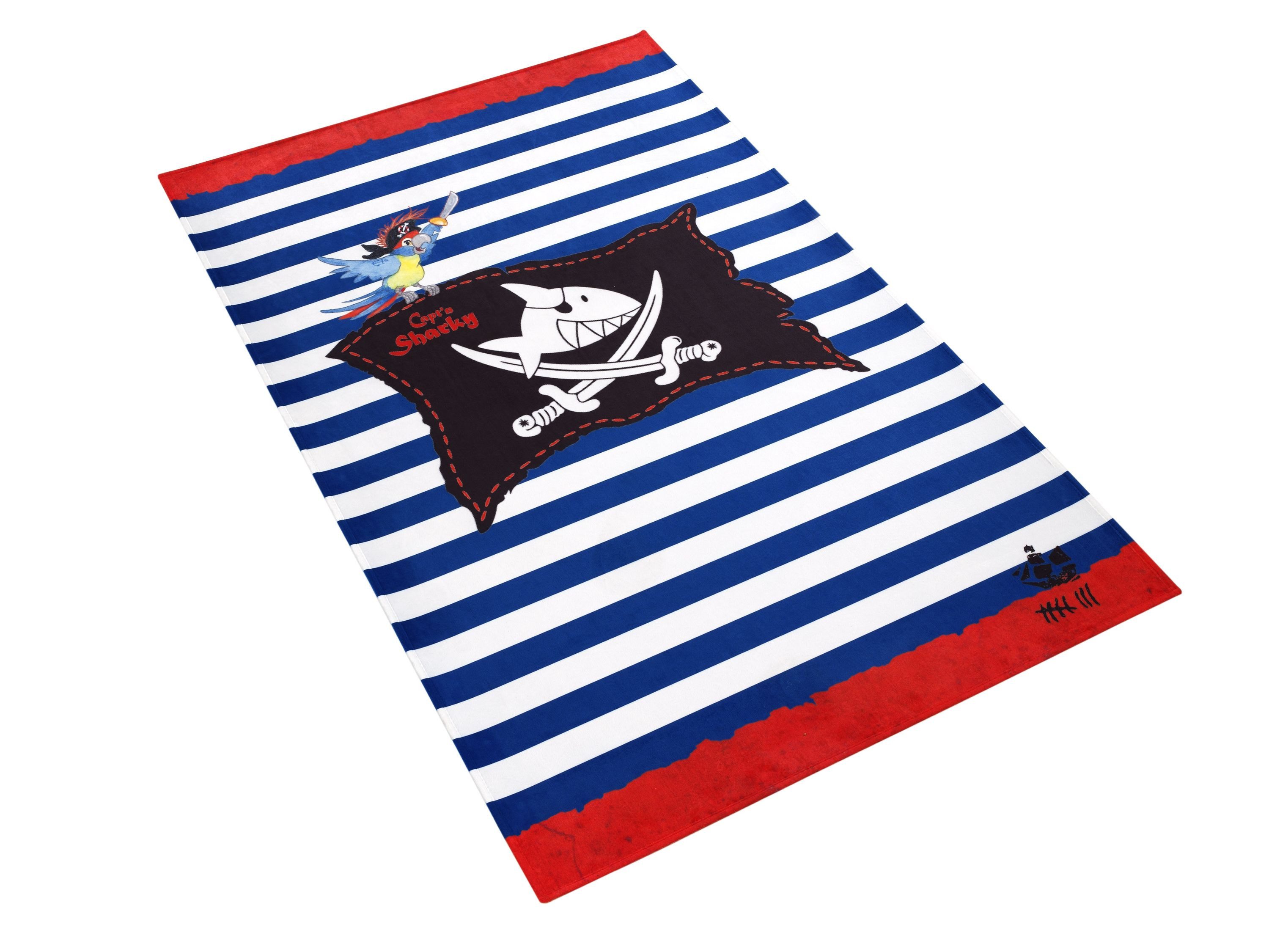Capt`n Sharky Kinderteppich Capt´n Sharky Piratenflagge, rechteckig